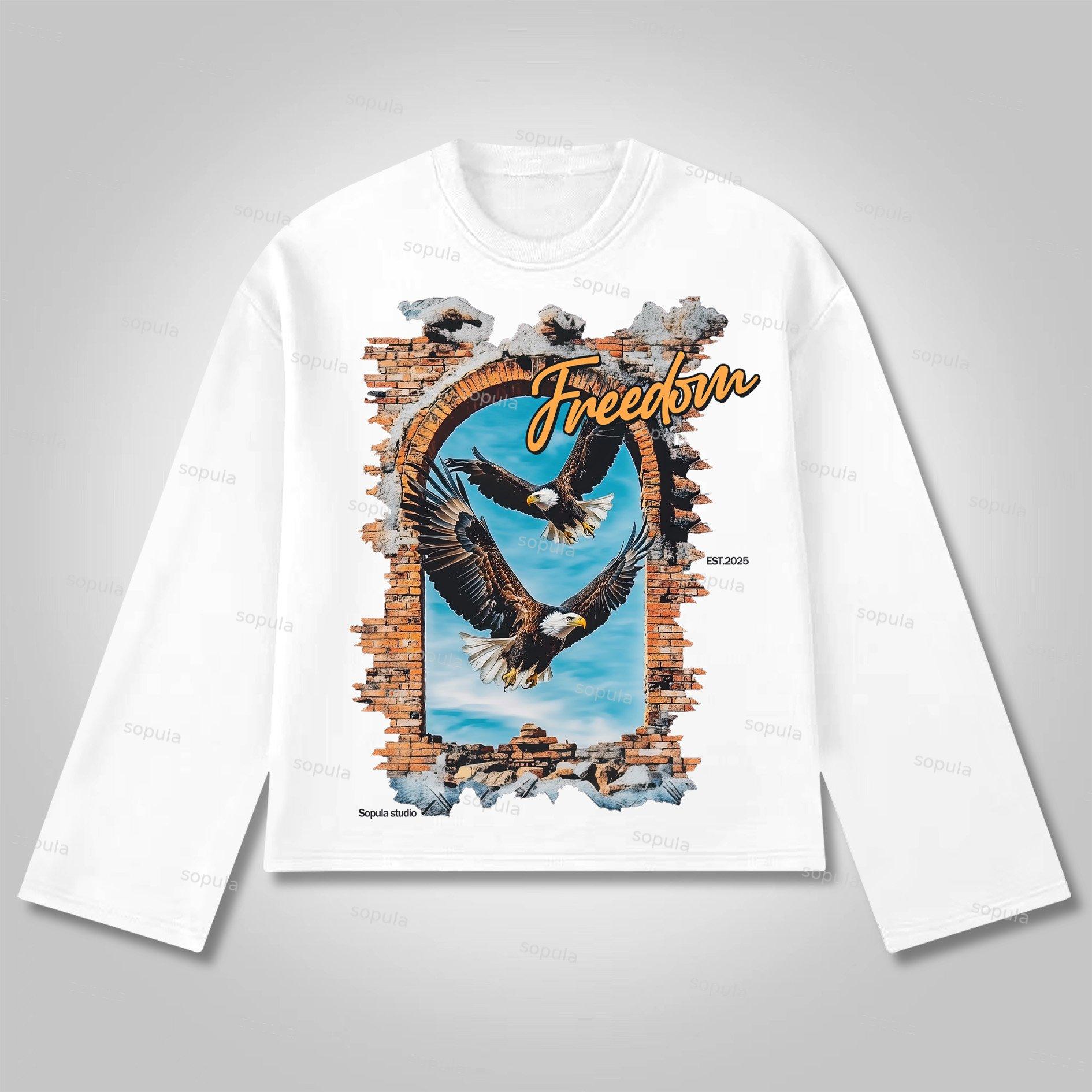 Sopula Wings Of Freedom Cotton Long Sleeve T-Shirt Product Image