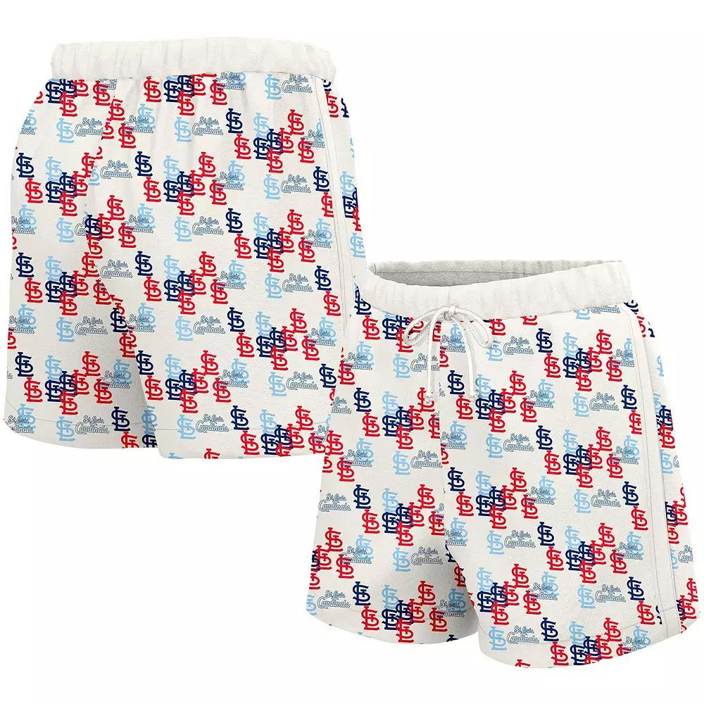 Women's Lusso White St. Louis Cardinals Marge Shorts,  Product Image