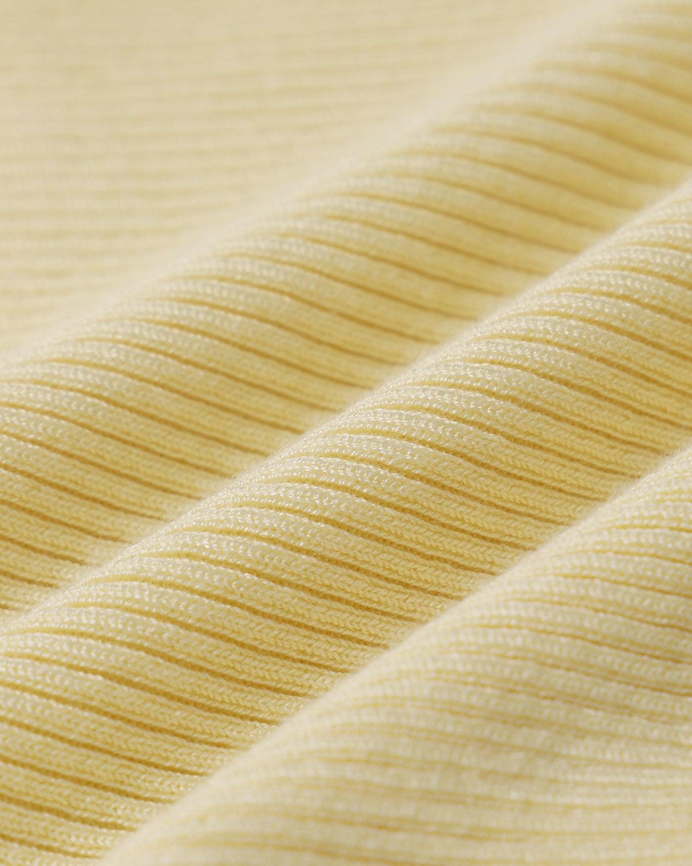 Yellow Round Neck Button Knit Vest Product Image