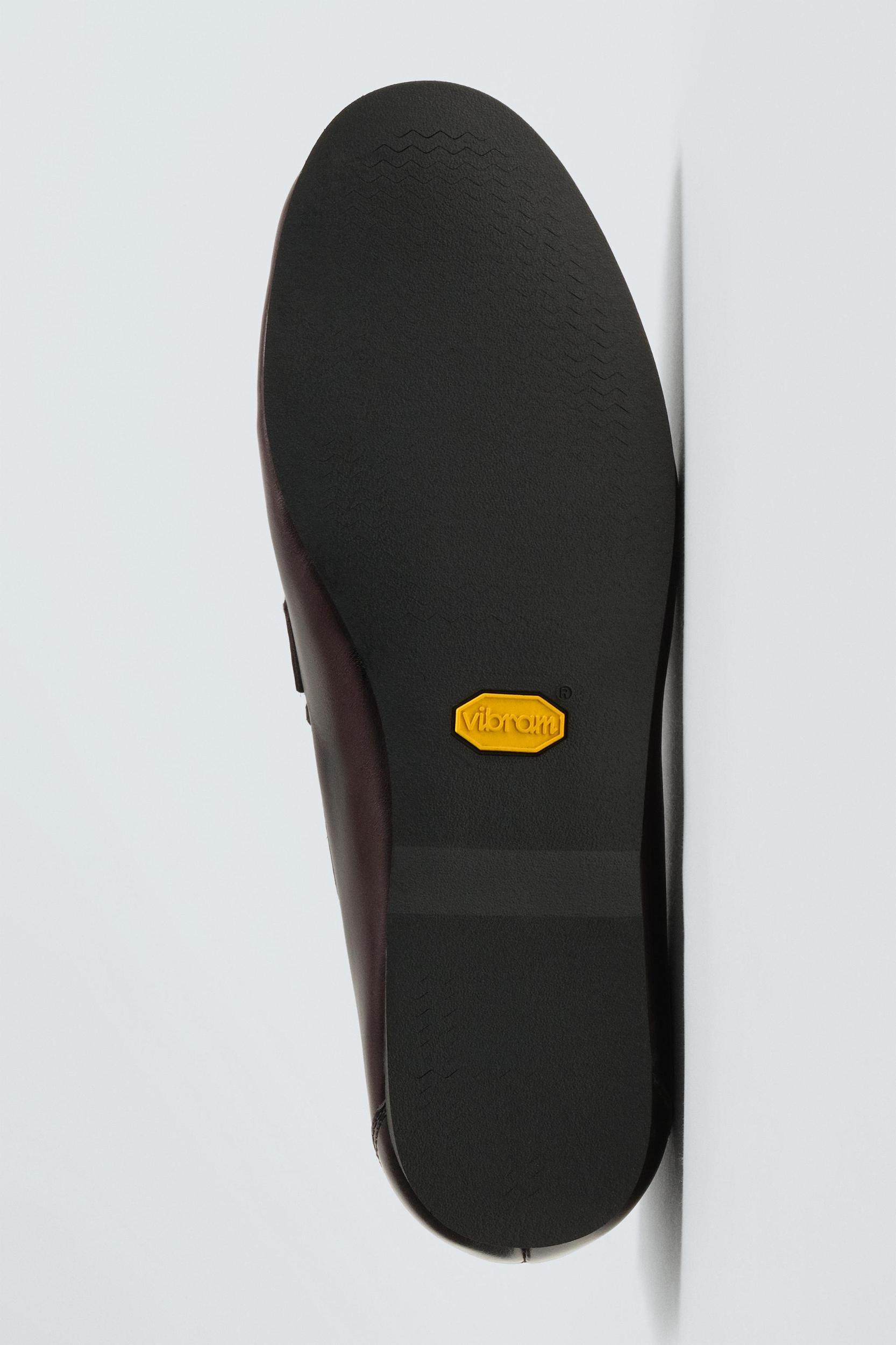 AARON LEVINE X ZARA LEATHER PENNY LOAFERS WITH VIBRAM® SOLE Product Image