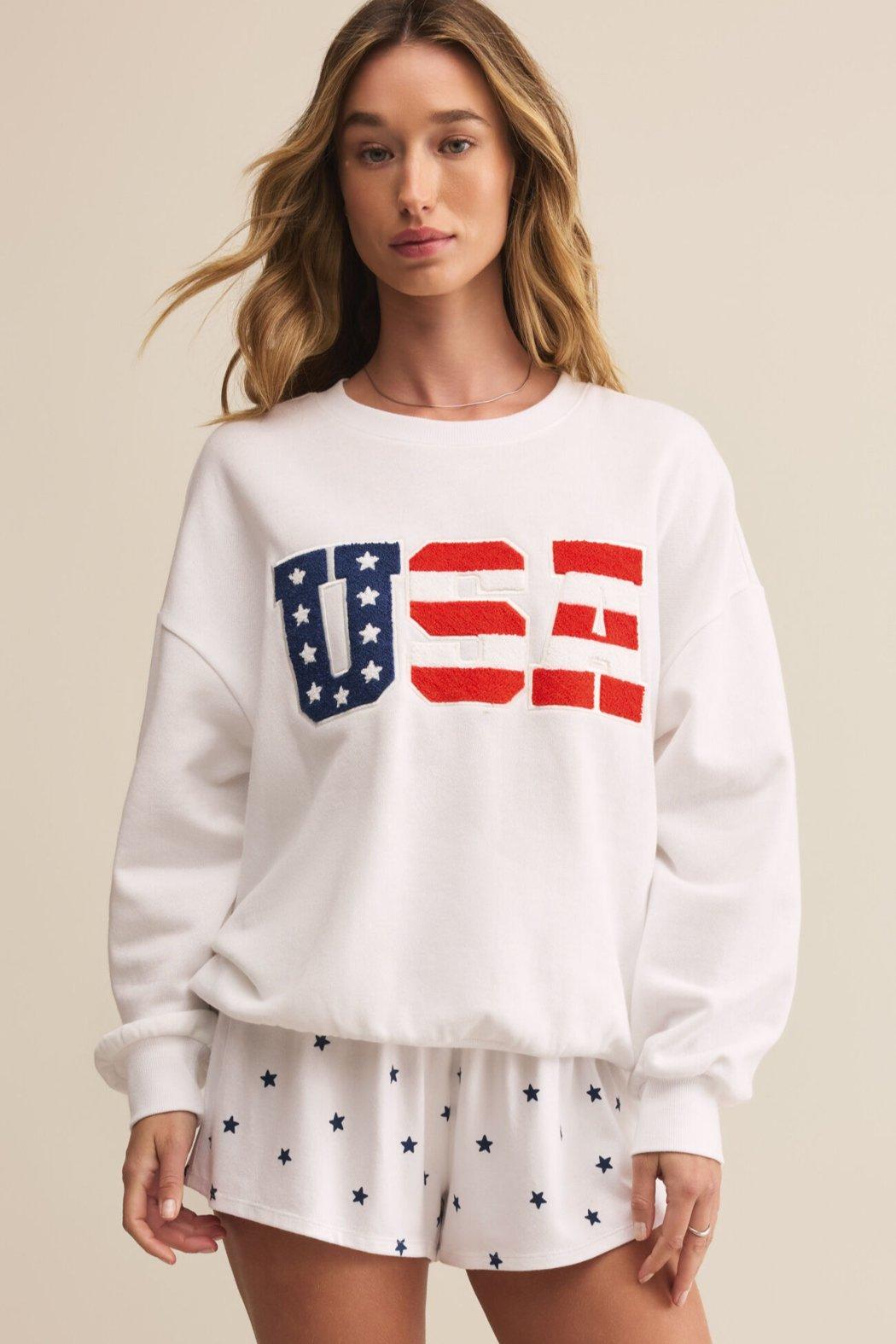 Oversized USA Sweatshirt Product Image