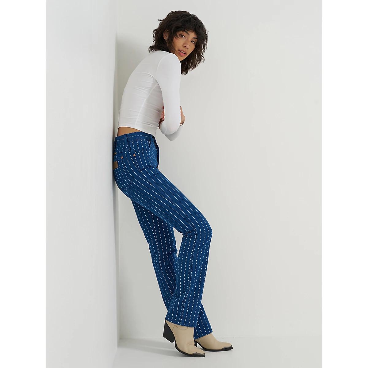 Women's Printed Wrancher Jean in Pin Star Product Image