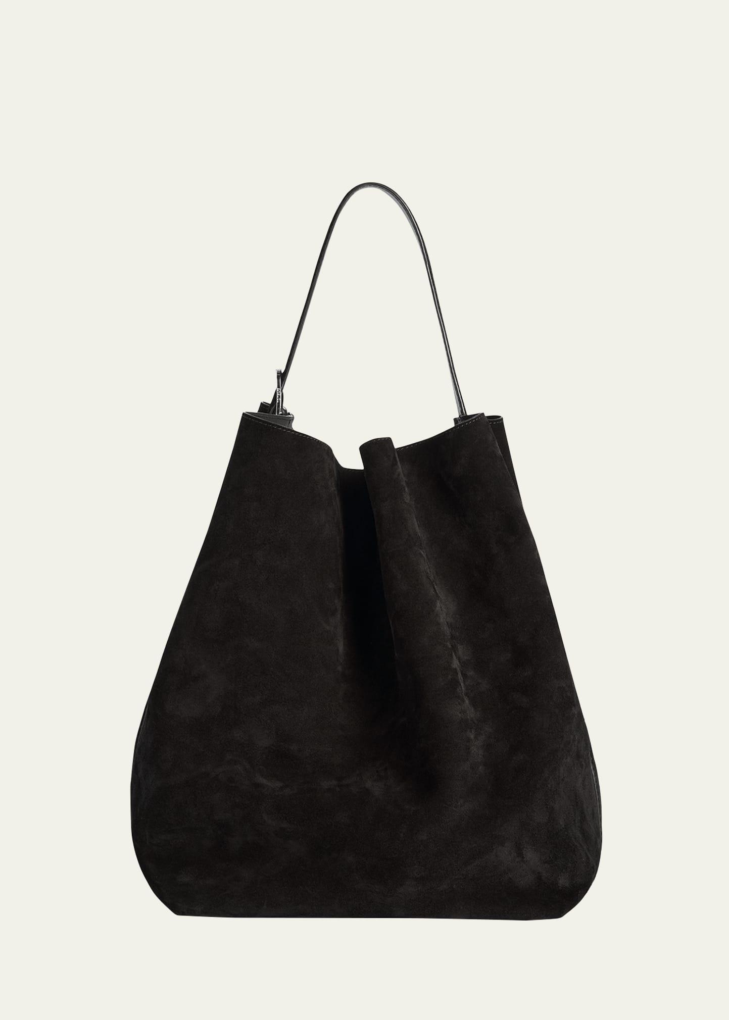 Womens Suede Belted Tote Bag Product Image