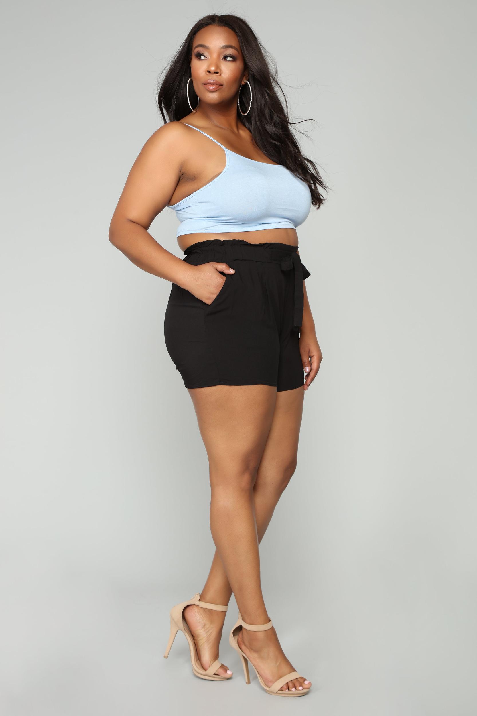 Rosie Tie Waist Shorts - Black Product Image