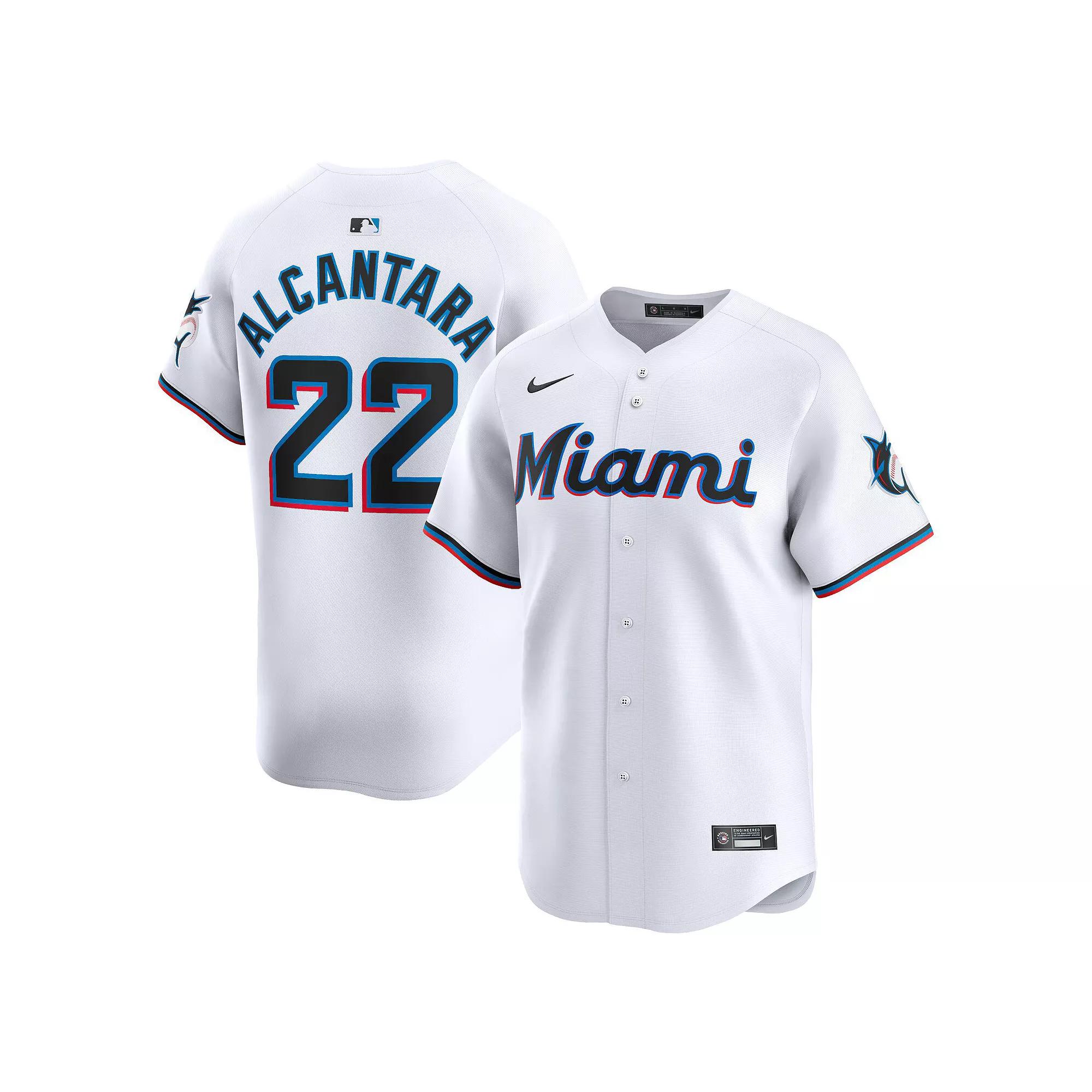 Men's Nike Sandy Alcantara White Miami Marlins Home Limited Player Jersey,  Product Image