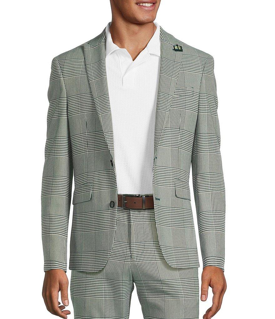 Murano Shape of Water Collection Slim Fit Glen Plaid Suit Separates Jacket Product Image