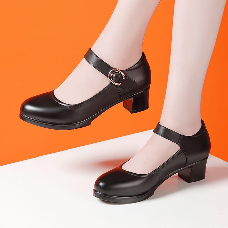 Block Heel Mary Jane Pumps Product Image