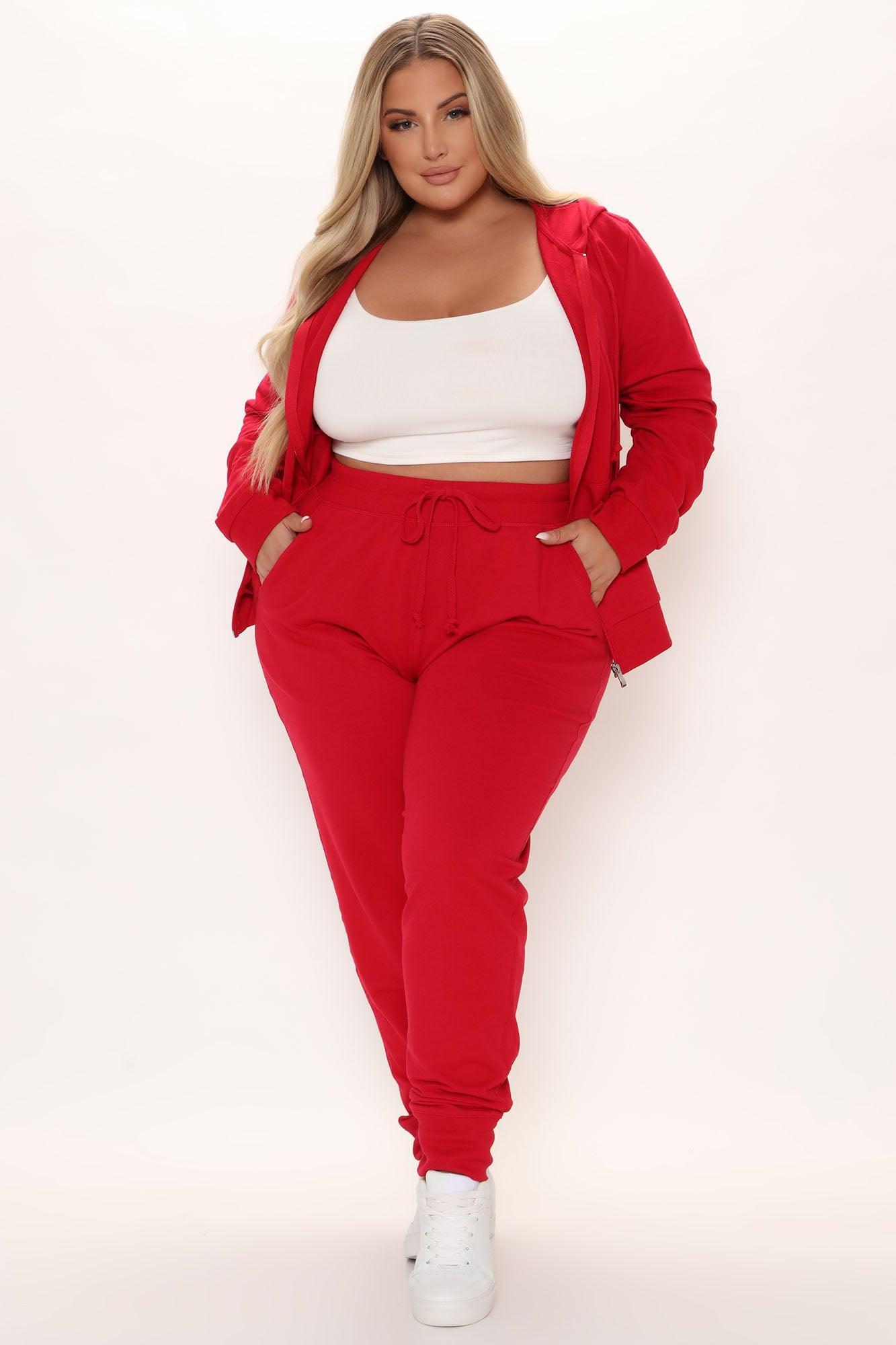 Latest And Greatest French Terry Jogger - Red Product Image