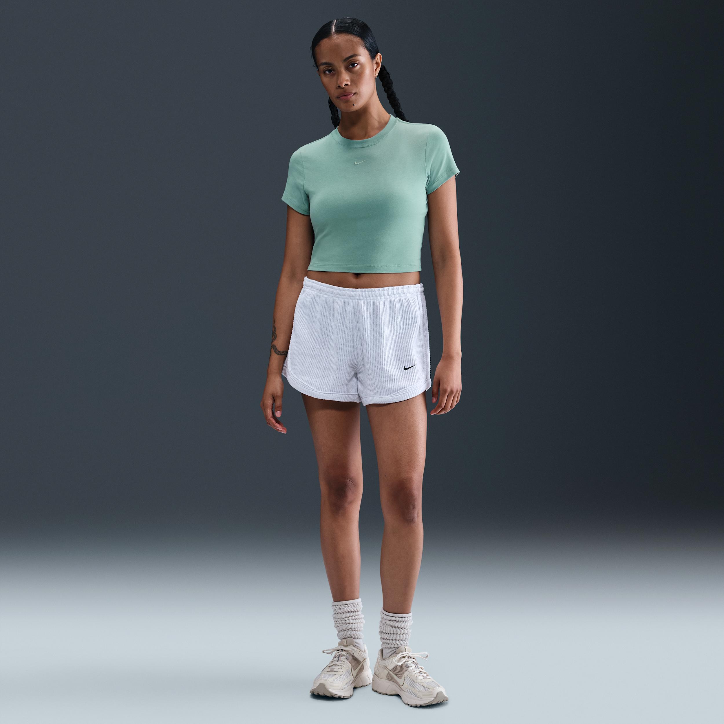Womens Nike Sportswear Chill Knit Cropped T-Shirt | HF9538-017 Product Image