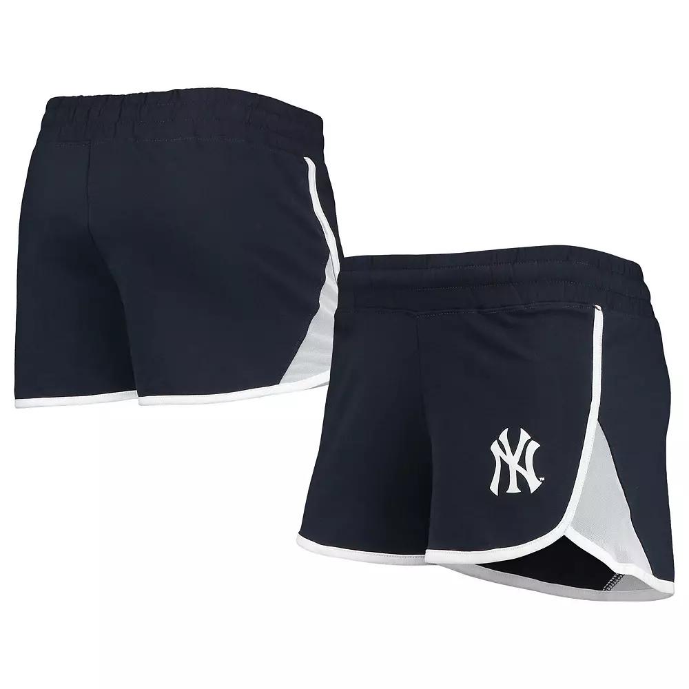 Women's New Era Navy New York Yankees Stretch French Terry Shorts, Size: 3XL, Blue Product Image