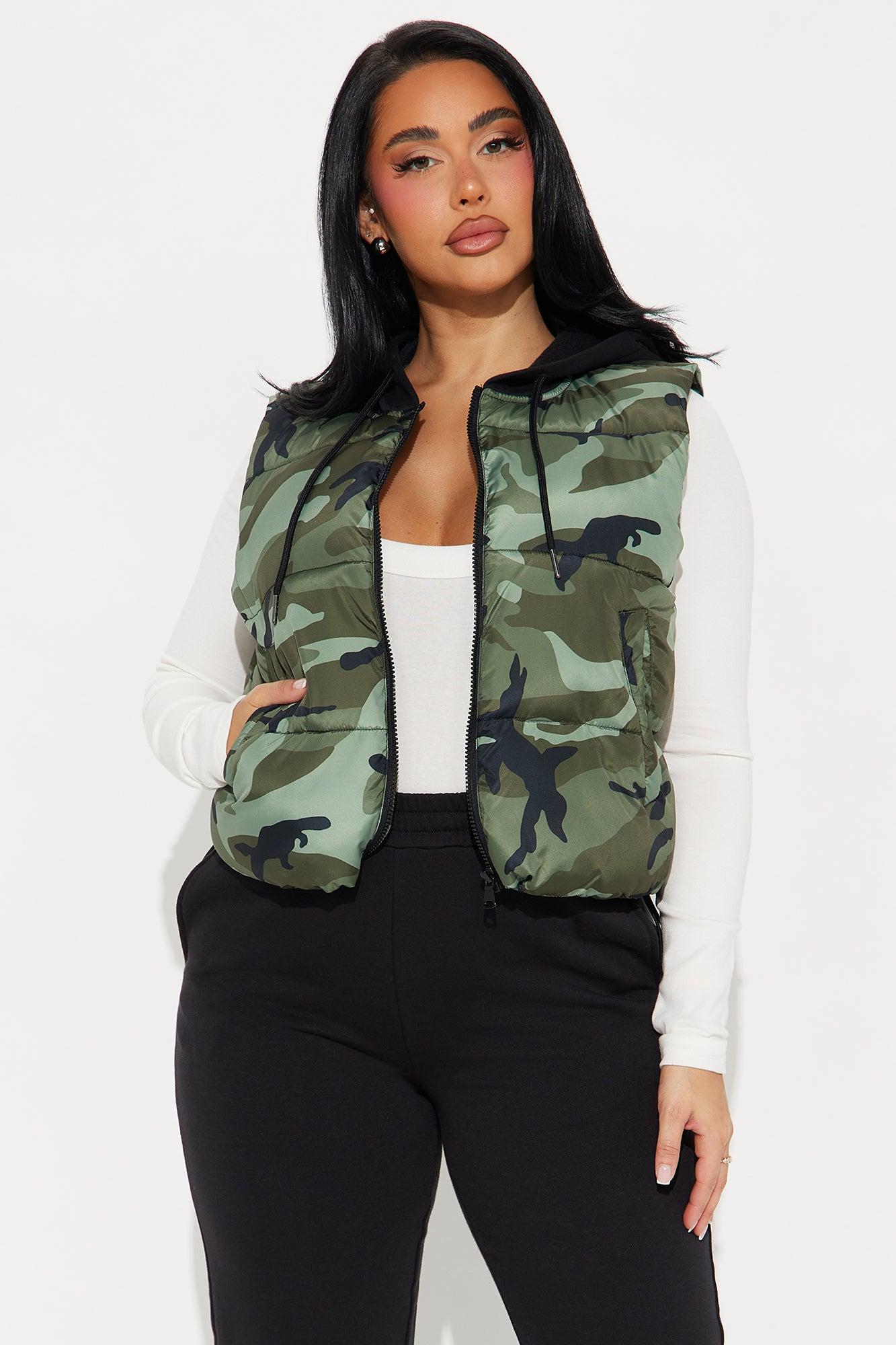 Not Seen Camo Puffer Vest Set - Camouflage Product Image