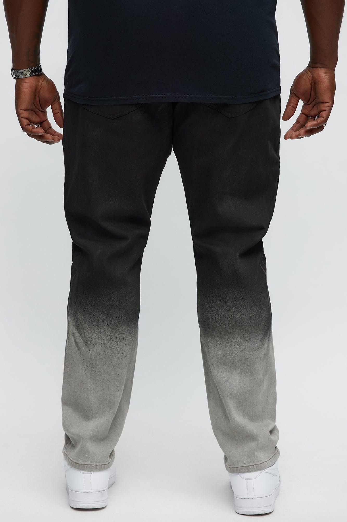 Slim Out And Dipped Jeans - Black Male Product Image