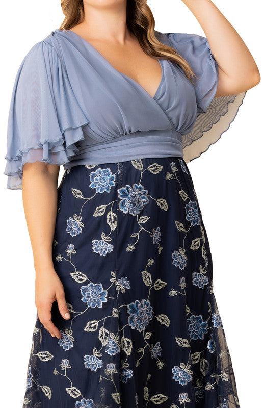 Lillian Embroidered Cocktail Dress - Plus Product Image