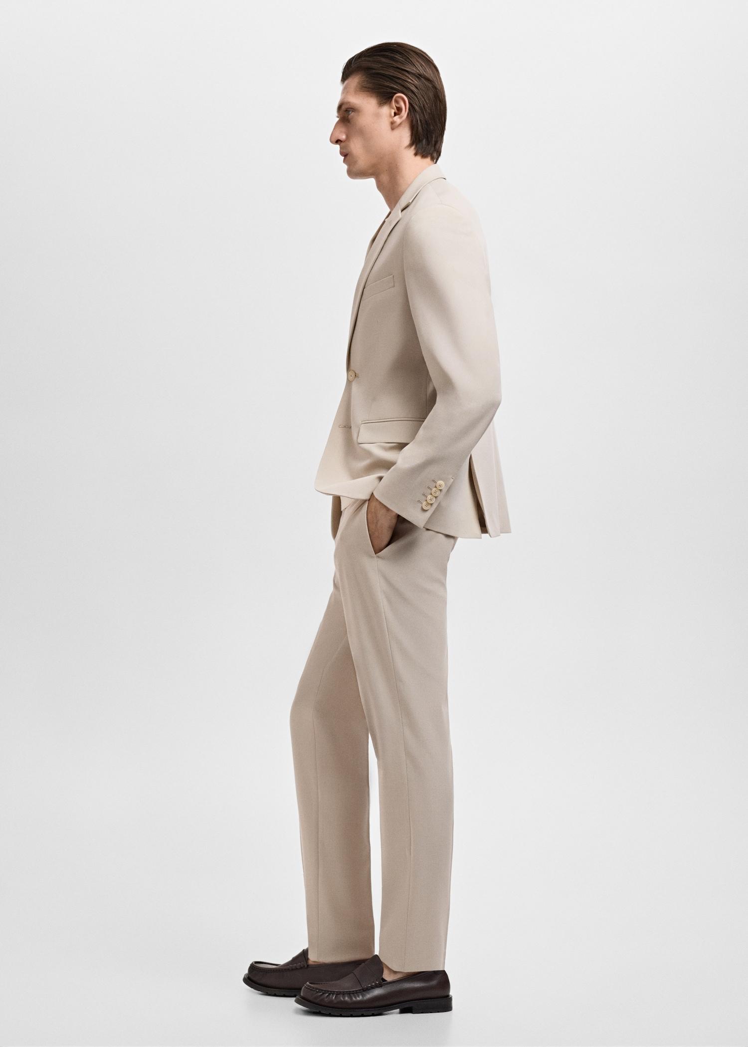 Stretch fabric super slim-fit suit trousers - Men | MANGO USA Product Image