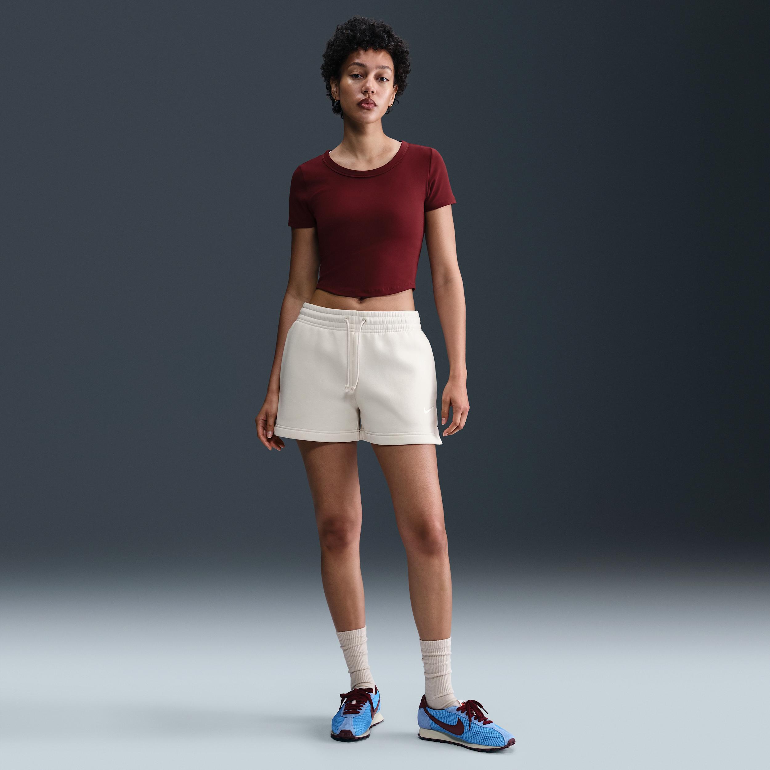 Womens Nike Sportswear Phoenix Fleece Mid-Rise 4 Shorts | IH2108-104 Product Image