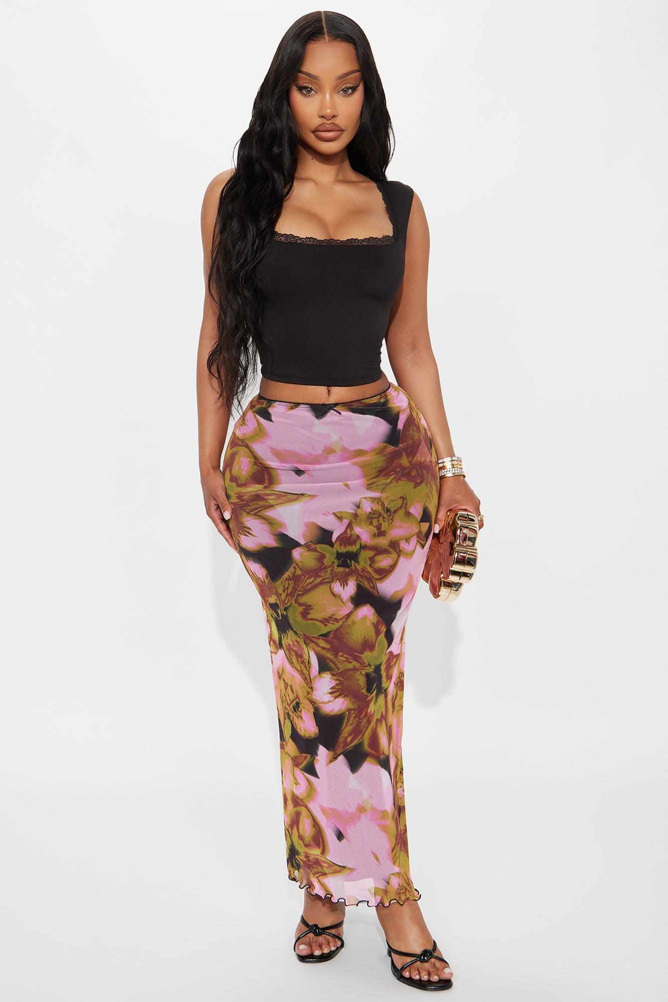 Millie Lace Trim Tank Top - Black Female Product Image