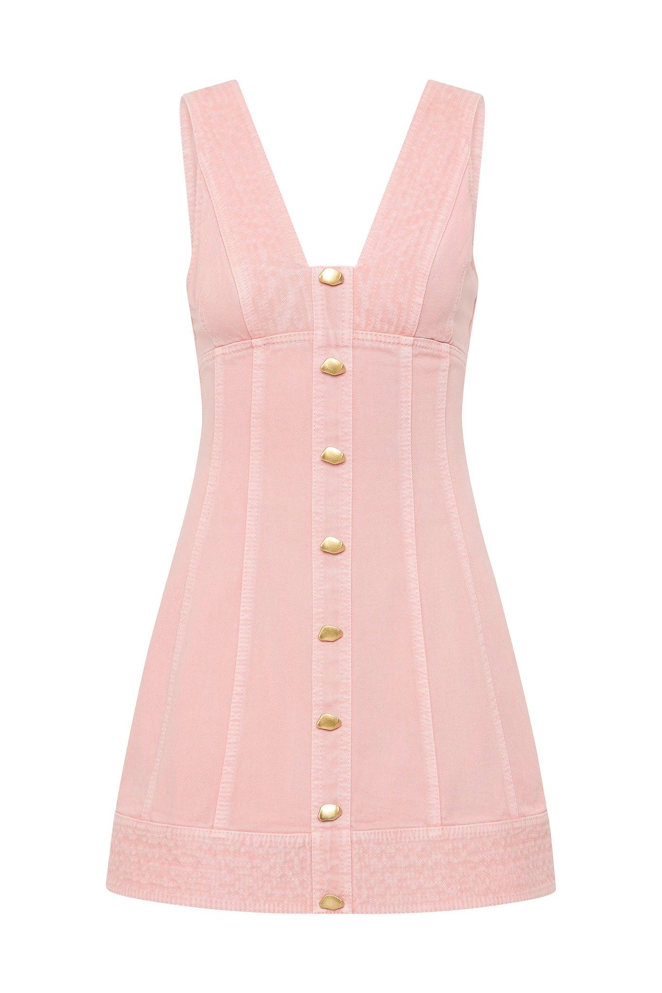 Ayden Denim Mini Dress Product Image