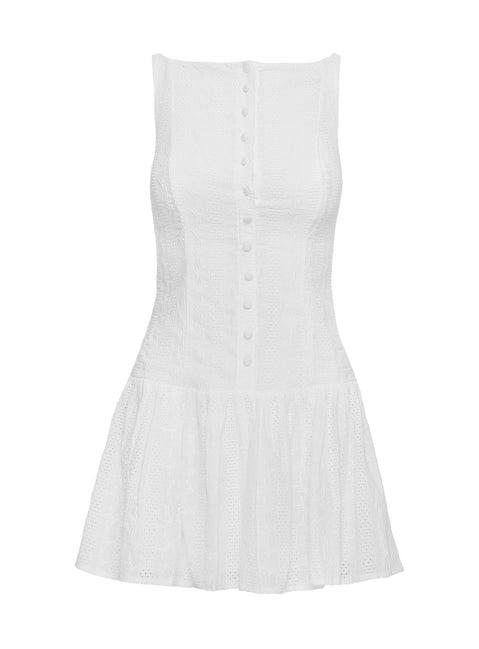 Sweeter Places Embroidered Mini Dress White Product Image