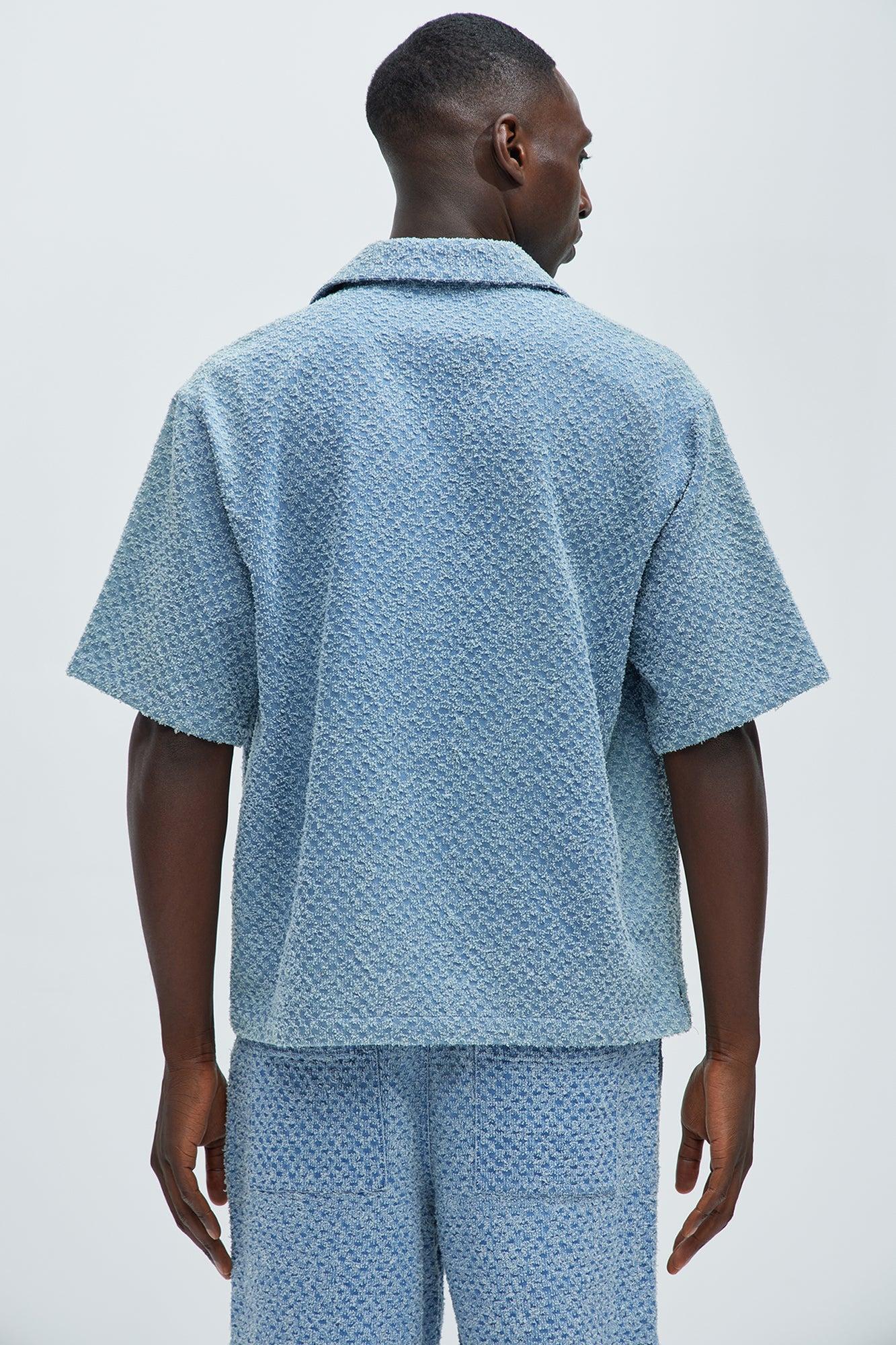 Beck Distressed Shirt - Blue Wash Product Image