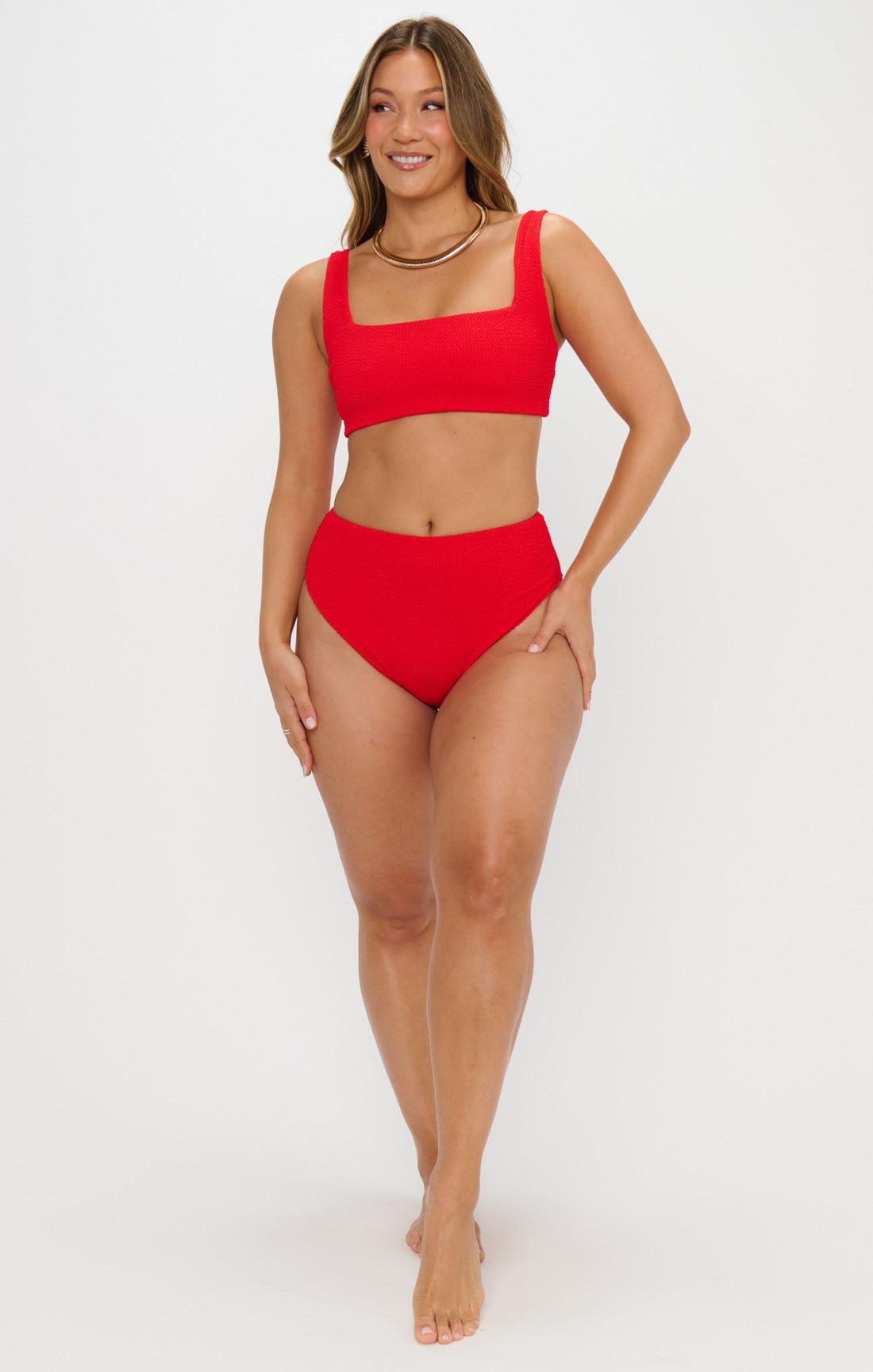 Hot Tub Top ~ Hot Tamale Red Scrunch Product Image