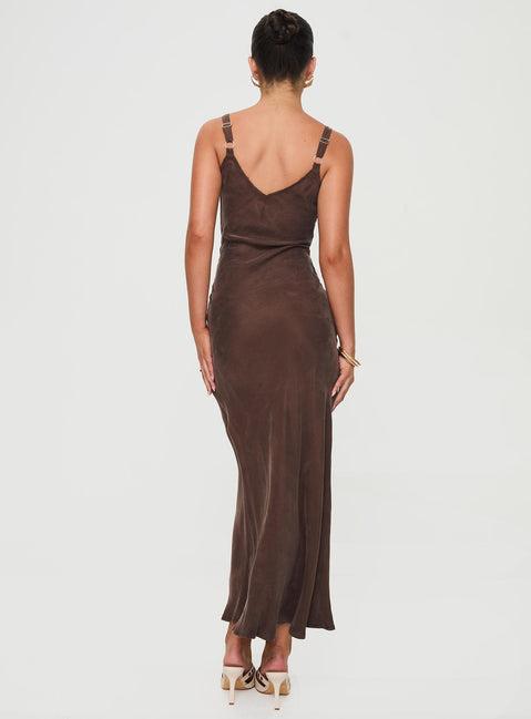 Laurette Maxi Dress Brown Product Image