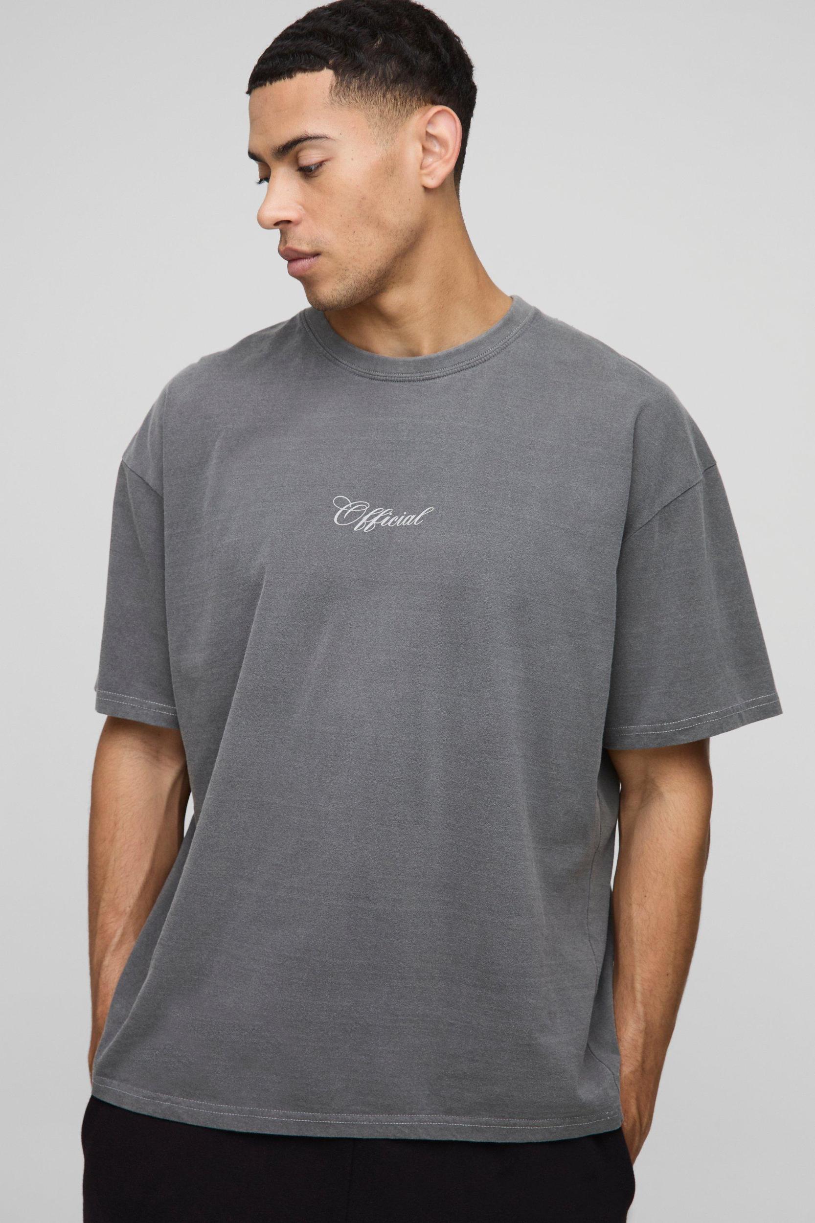 Oversized Official Floral Print Washed T-Shirt | boohooMAN USA Product Image