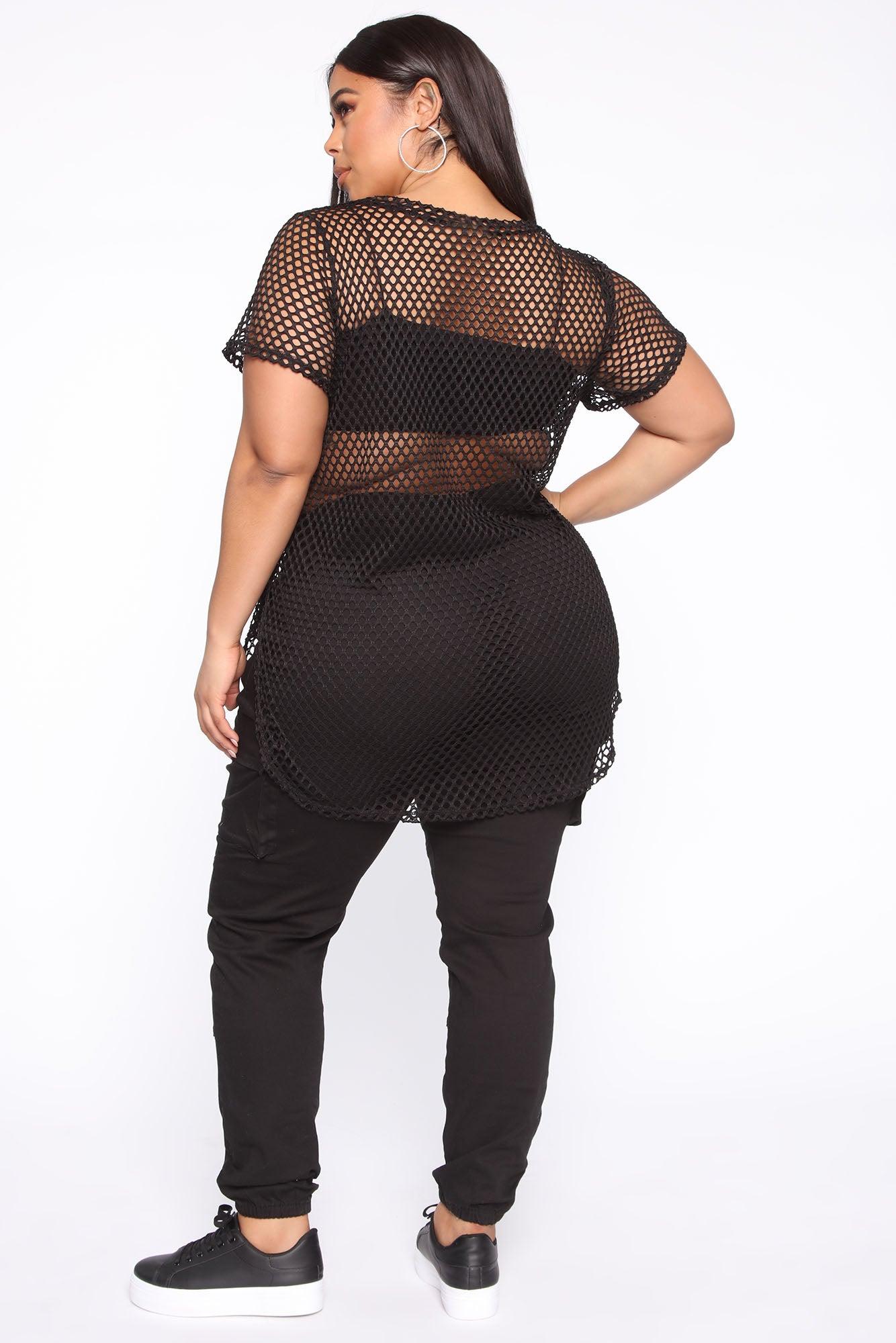 Break Through My Love Cover Up Top - Black Product Image