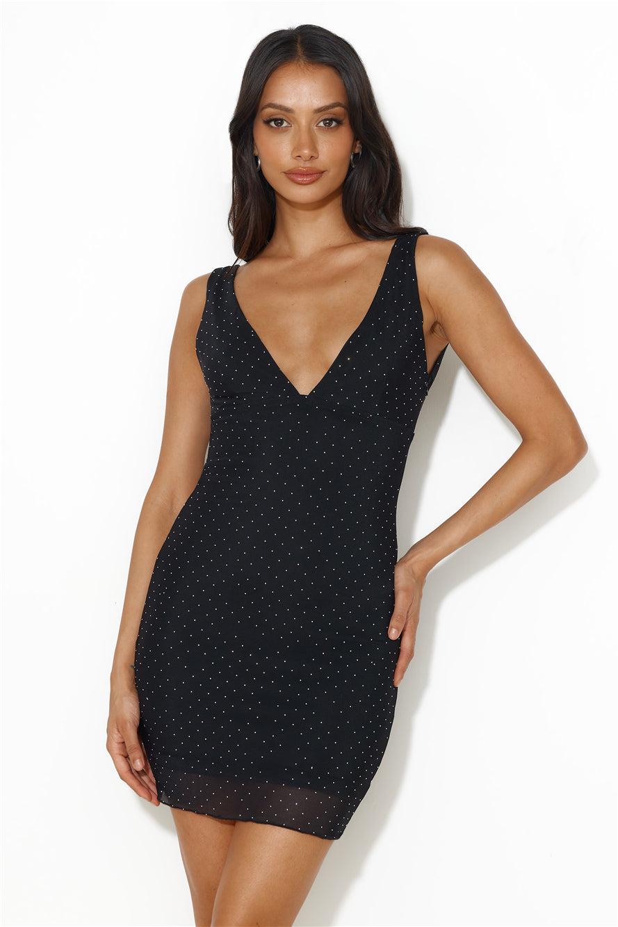 Spark Of Attraction Mini Dress Black Product Image