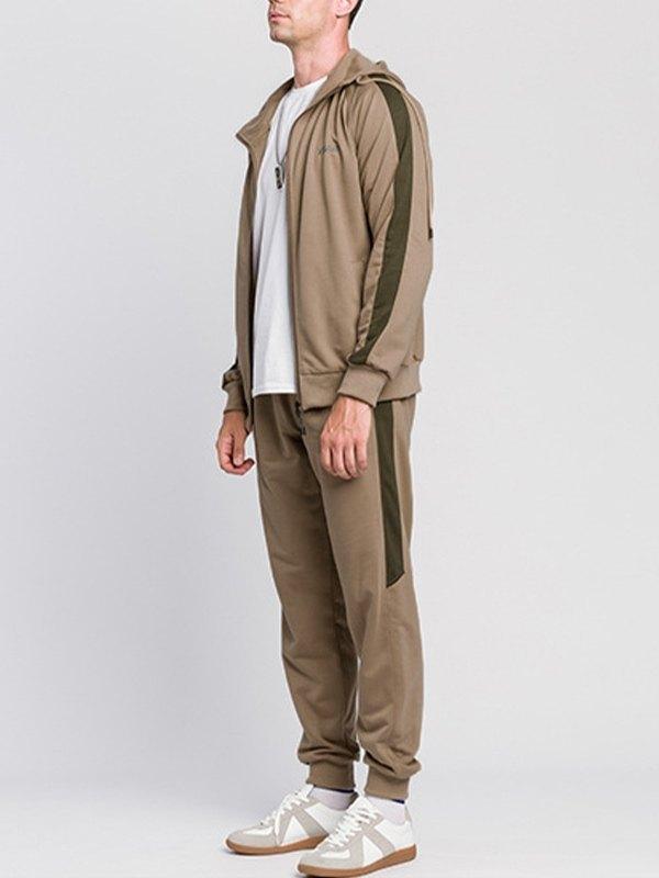Men's Side Striped Long Sleeve Tracksuit Set Product Image
