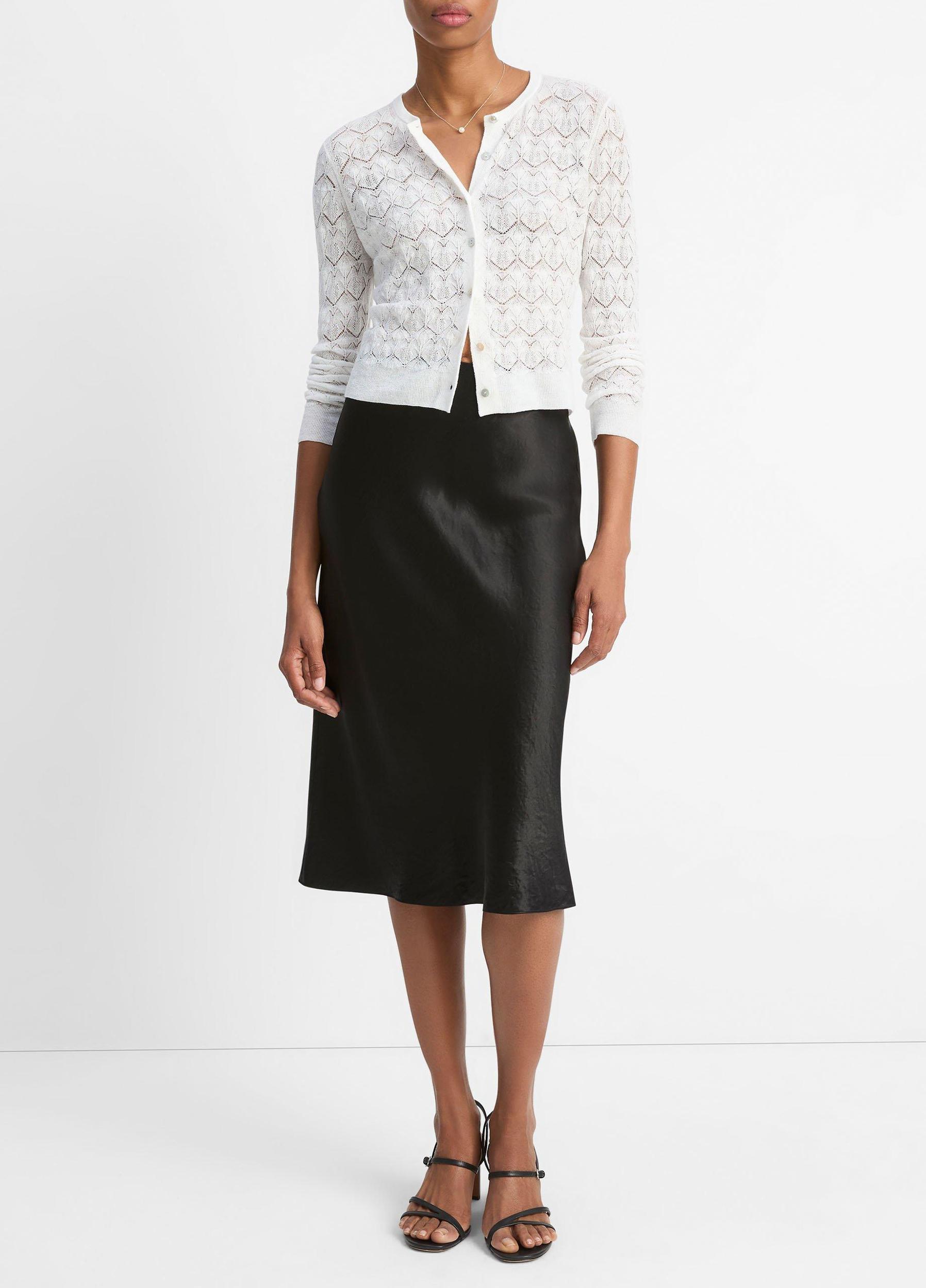 Lace-Stitch Cotton Cardigan Product Image