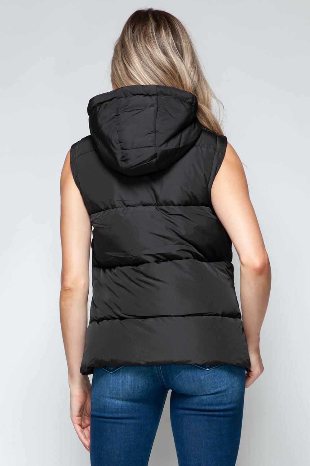 Snobbish Snap and Zip Closure Hooded Vest Product Image