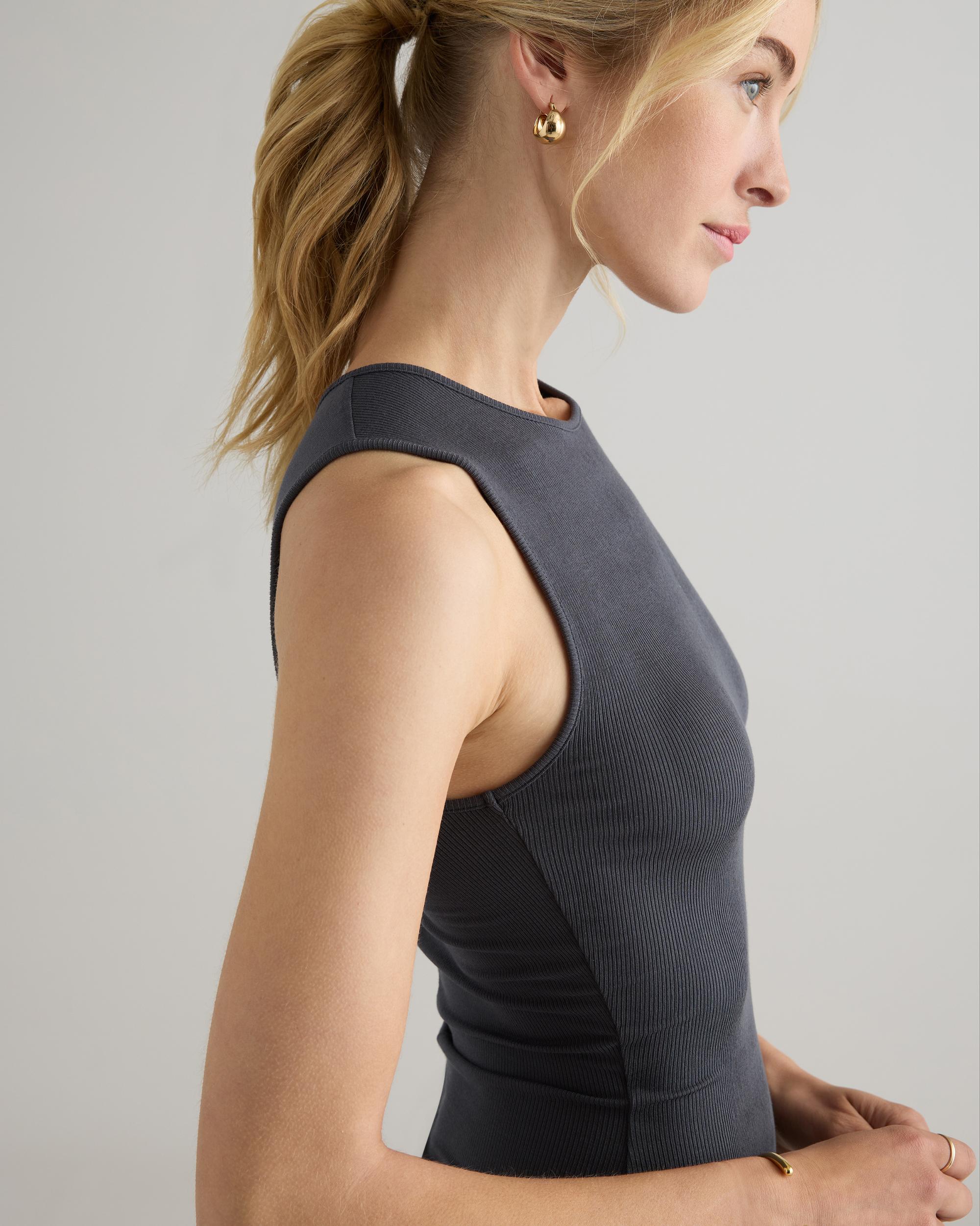 Quince | Women's Tencel Rib Knit Tank Top Midi Dress Size XL Product Image