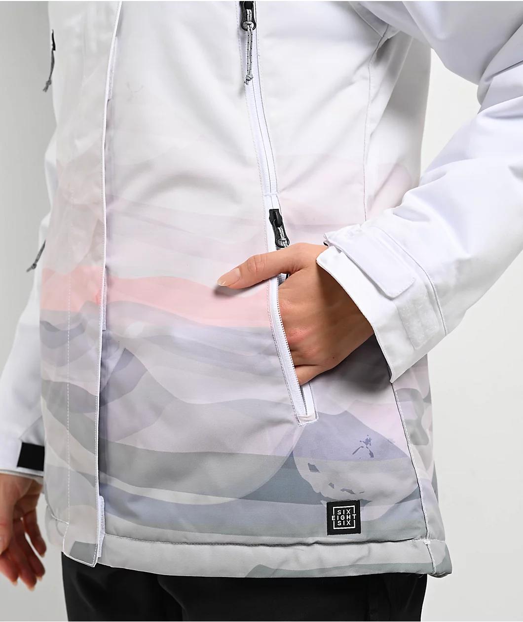 686 Fantasia 10K White Sierra Sunset Snowboard Jacket Product Image