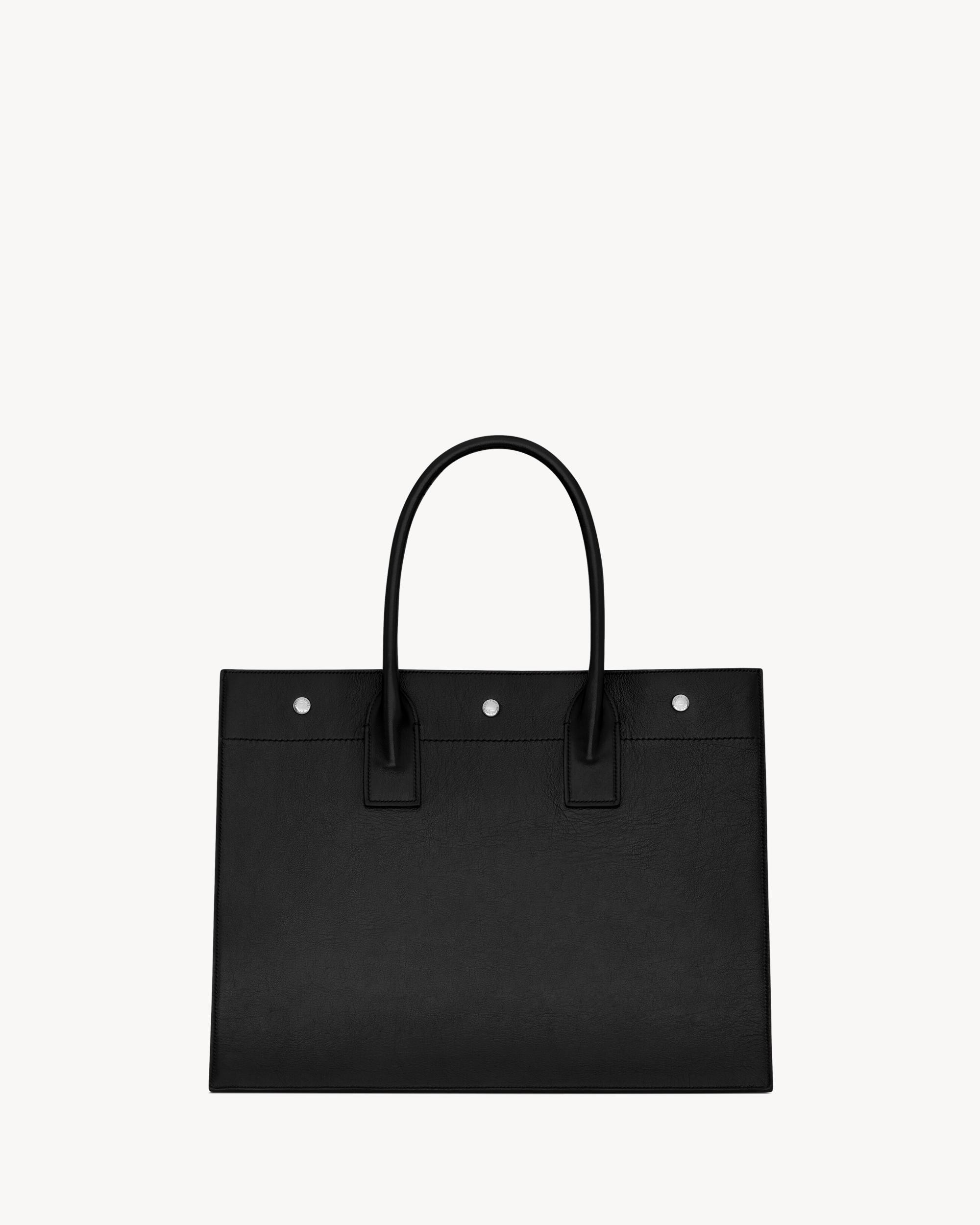 Rive Gauche small tote bag in smooth leather Product Image