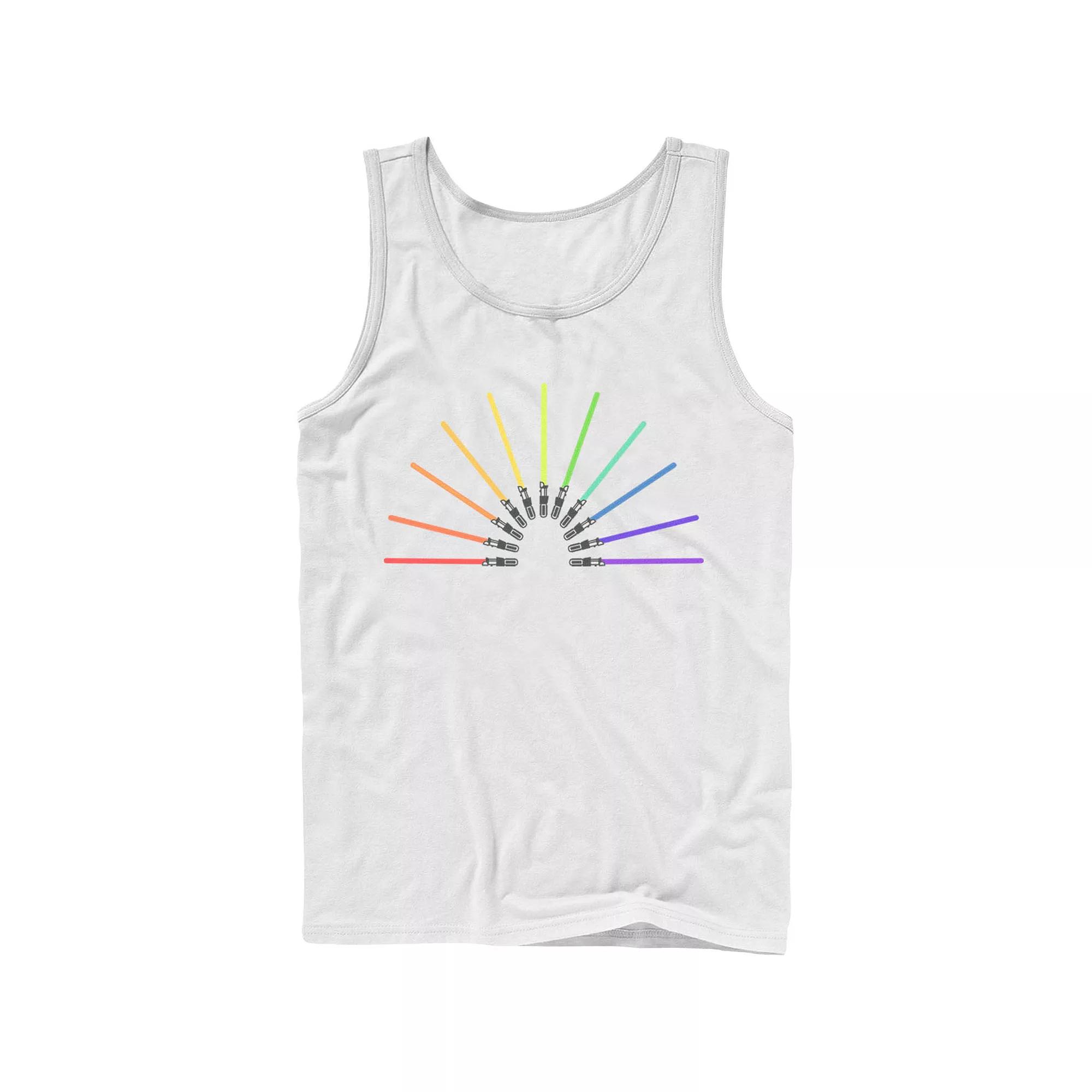 Men's Star Wars Pride Rainbow Lightsabers Tank Top,  Product Image