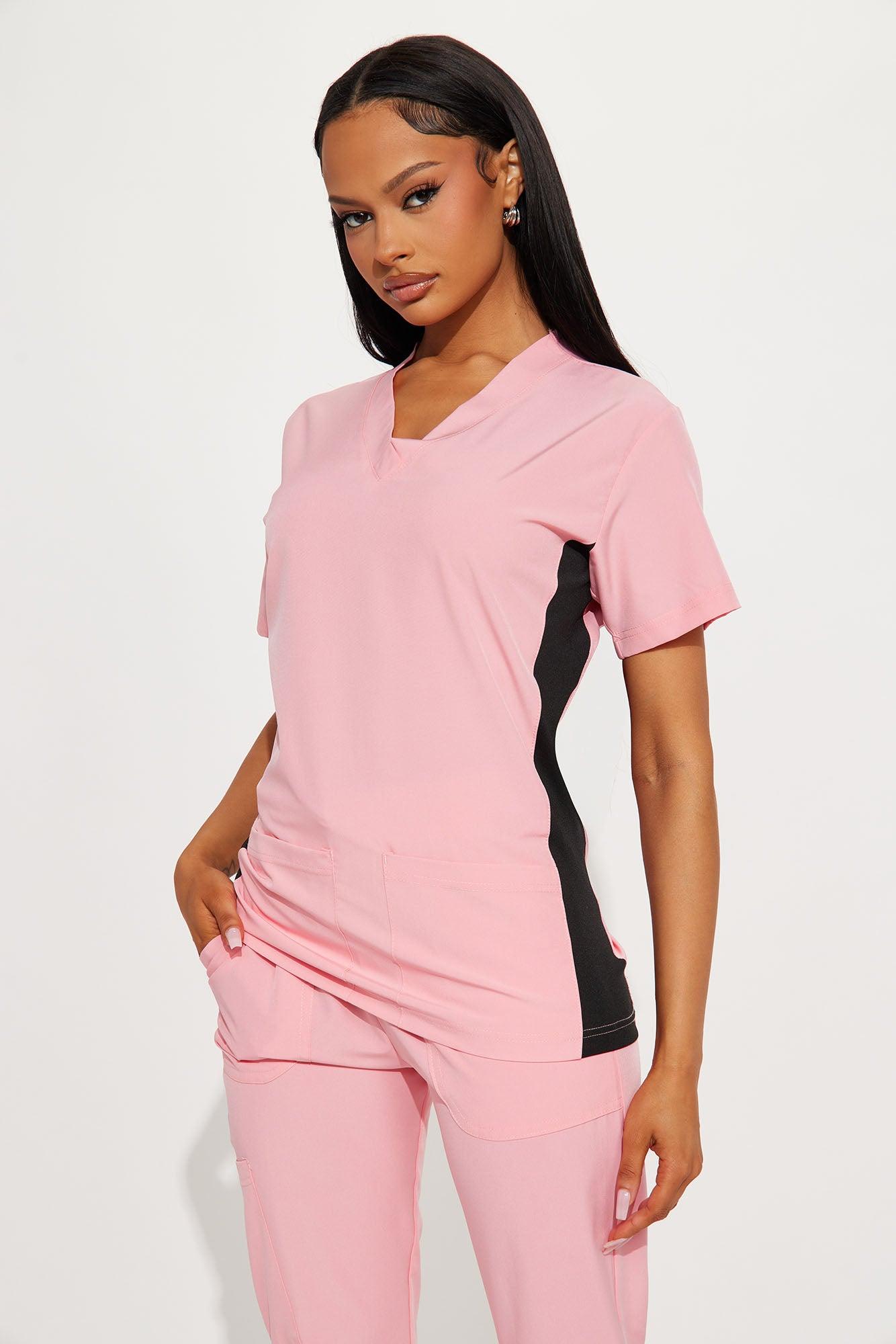 Get Better 4 Way Stretch Scrub Uniform Jogger Set - Peach Product Image