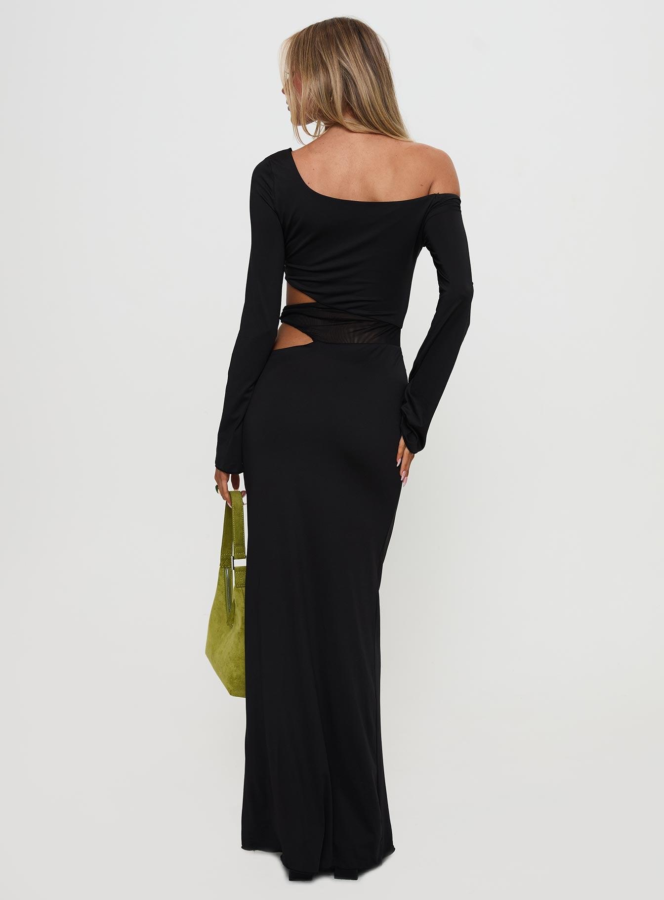 Kazimier Long Sleeve Maxi Dress Black Product Image