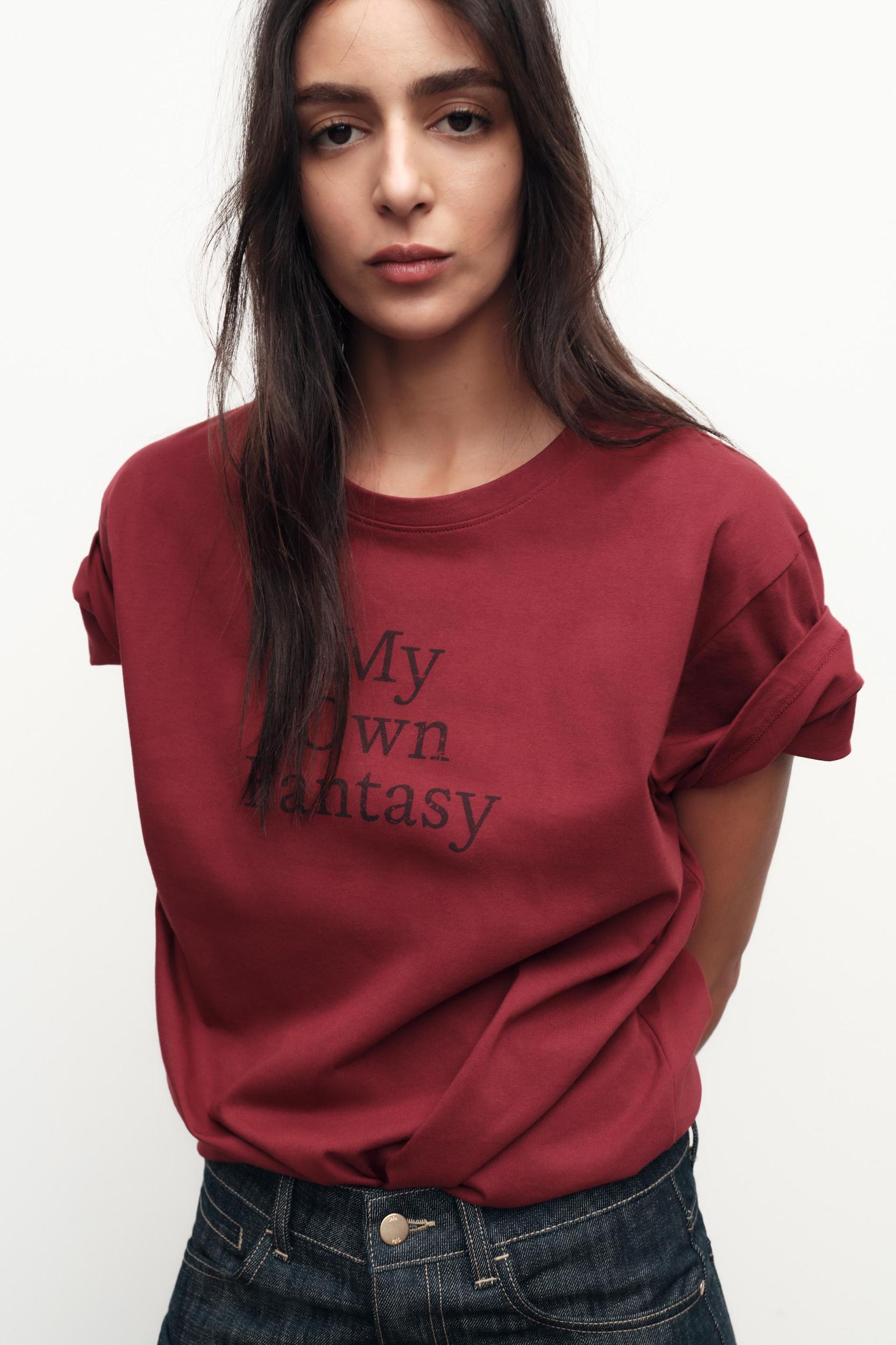 WASHED T-SHIRT WITH TEXT Product Image