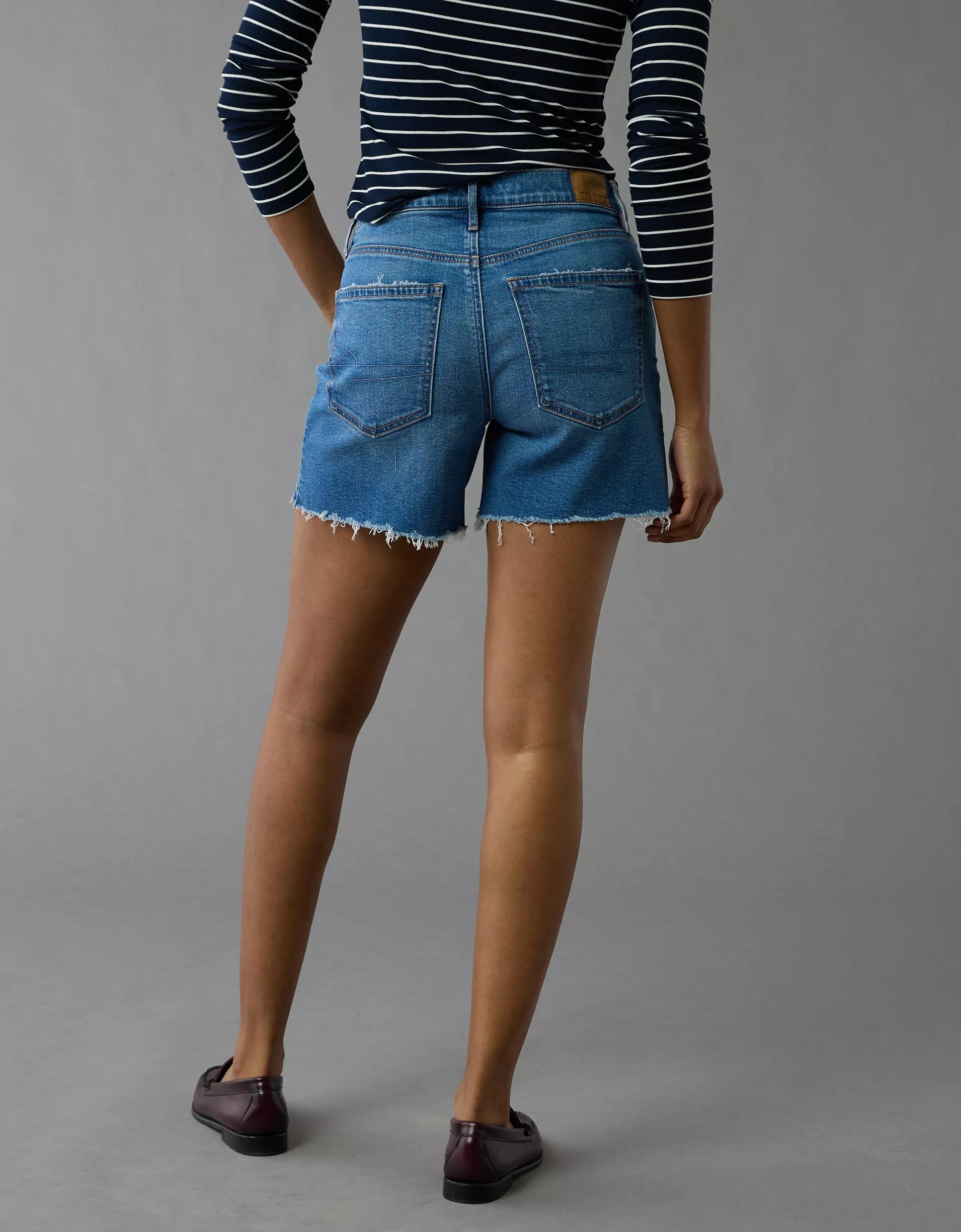 AE 6" Strigid Super High-Waisted Relaxed Denim Short Product Image