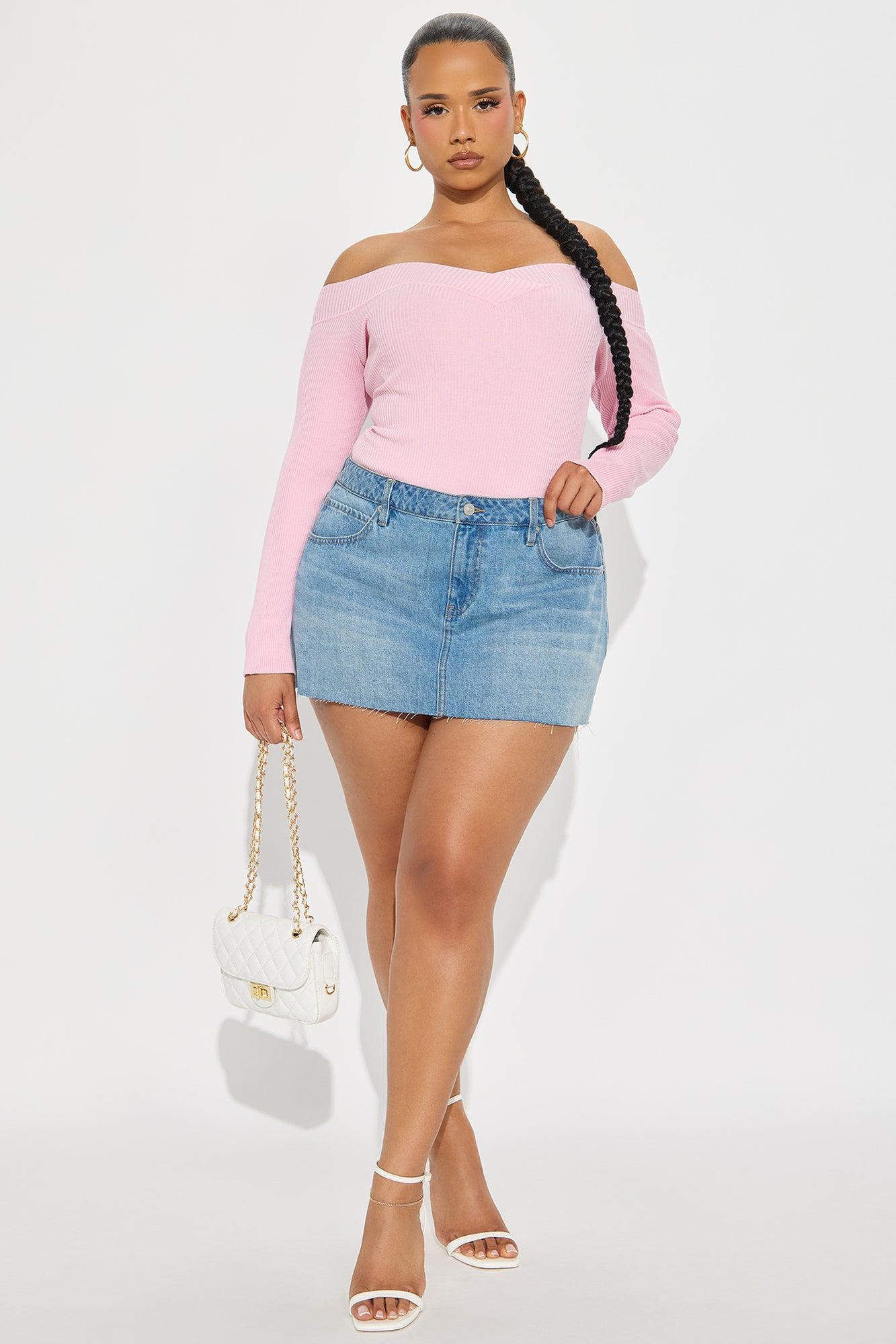 Sam Sweater Bodysuit - Pink Female Product Image