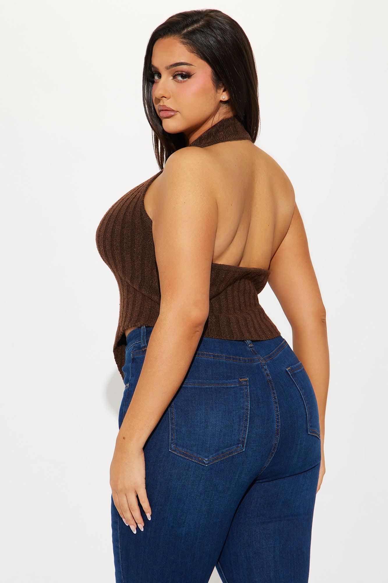 Kinslie Sweater Top - Chocolate Female Product Image