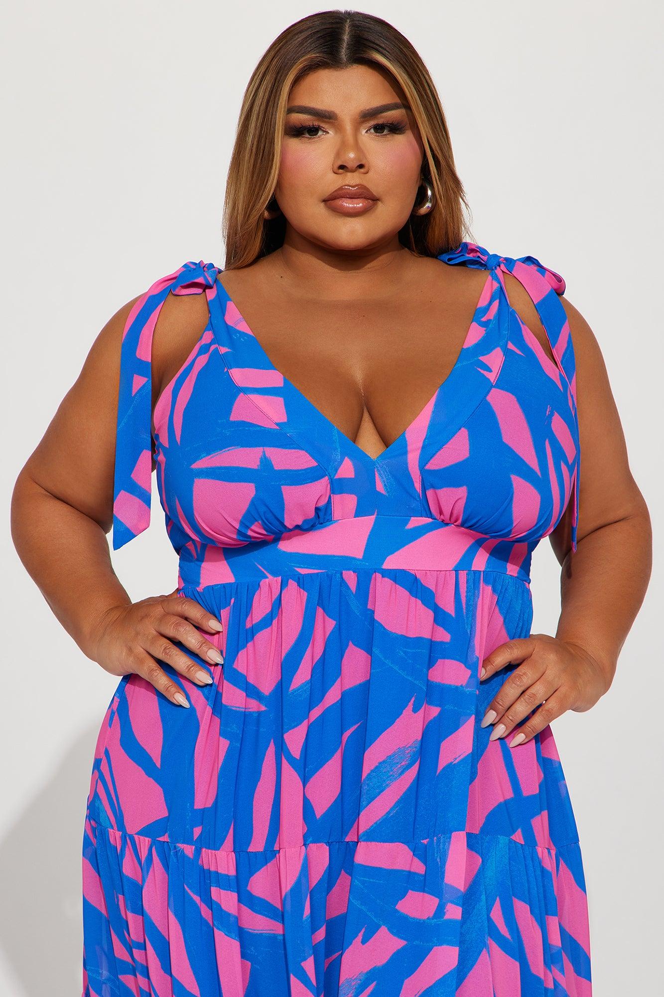 Take Me To Barbados Maxi Dress - Pink/combo Product Image