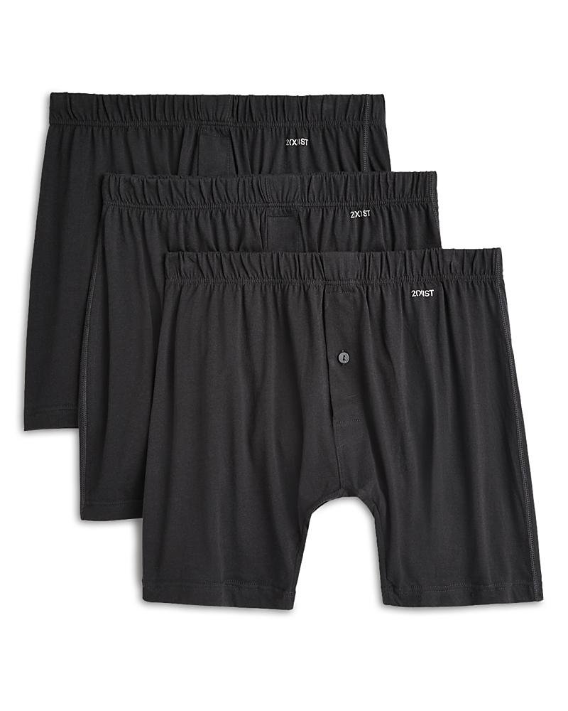 Mens 3-Pack Pima Cotton Knit Boxers Product Image