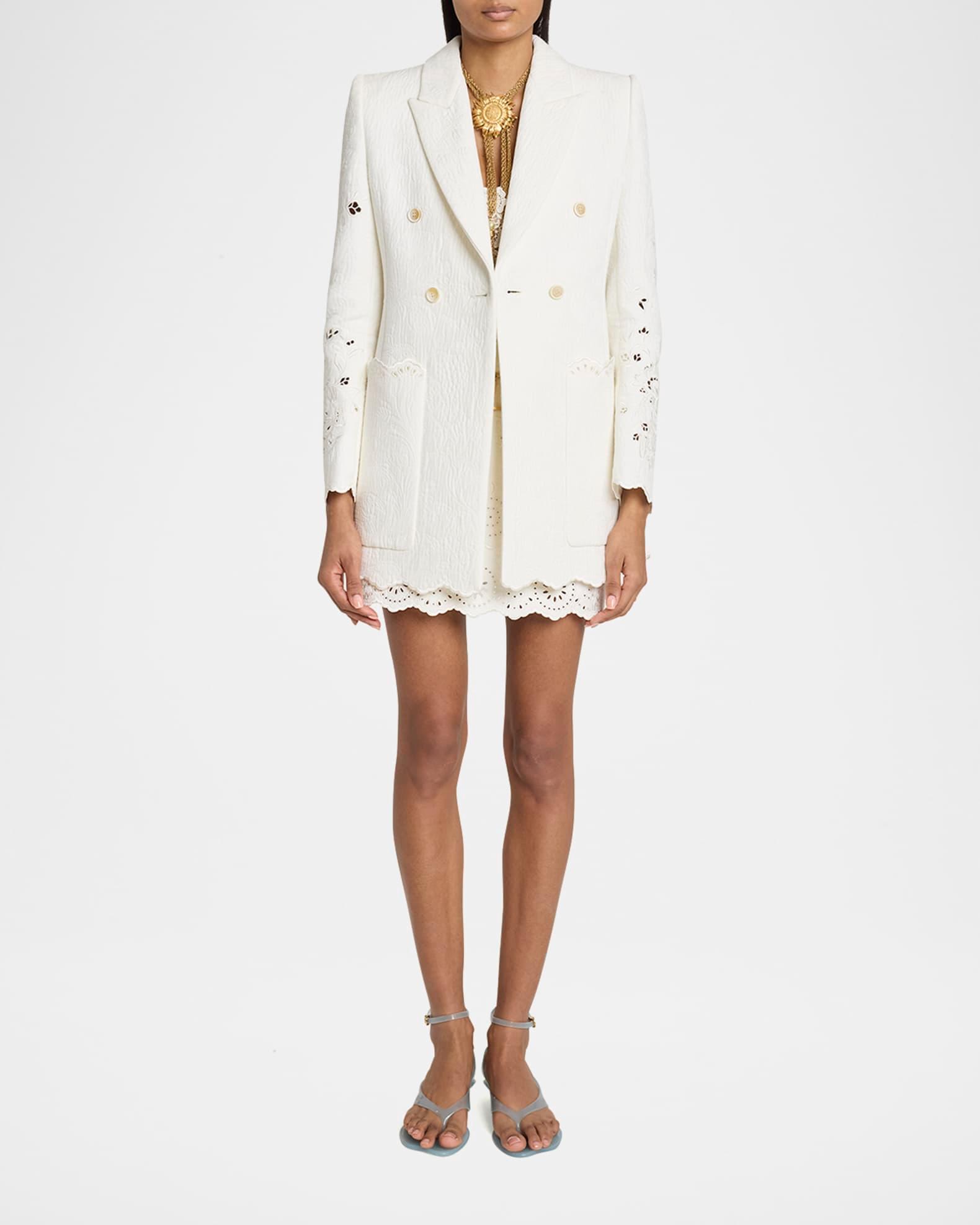 Embroidered Spongy Jacquard Jacket Product Image