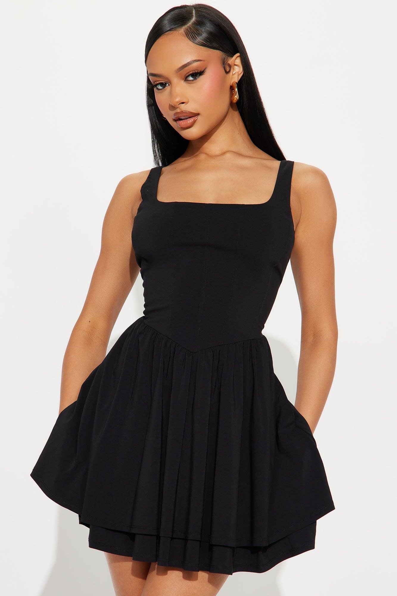 Bellamy Corset Mini Dress - Black Product Image
