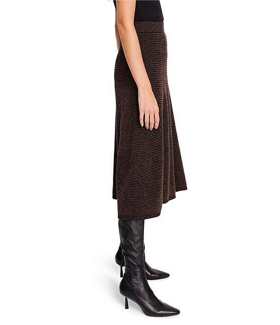 NIC + ZOE Textured Sweater Knit A-Line Midi Skirt Product Image