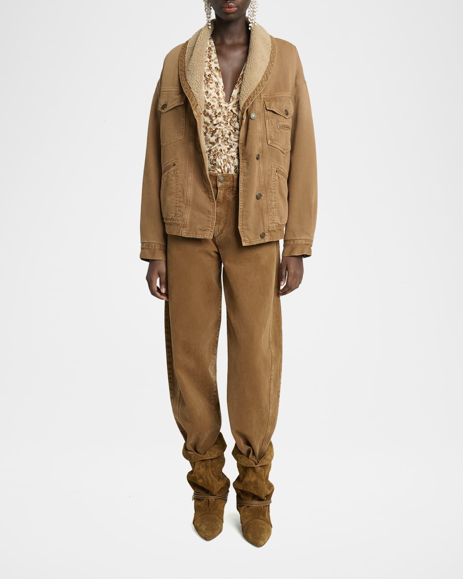 Pimia Faux-Fur Lined Denim Jacket Product Image