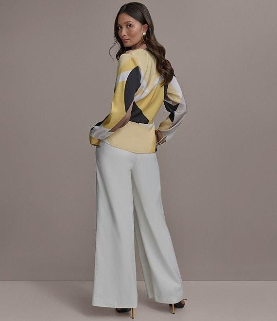 Donna Karan Pleated Wide Leg Pants Product Image