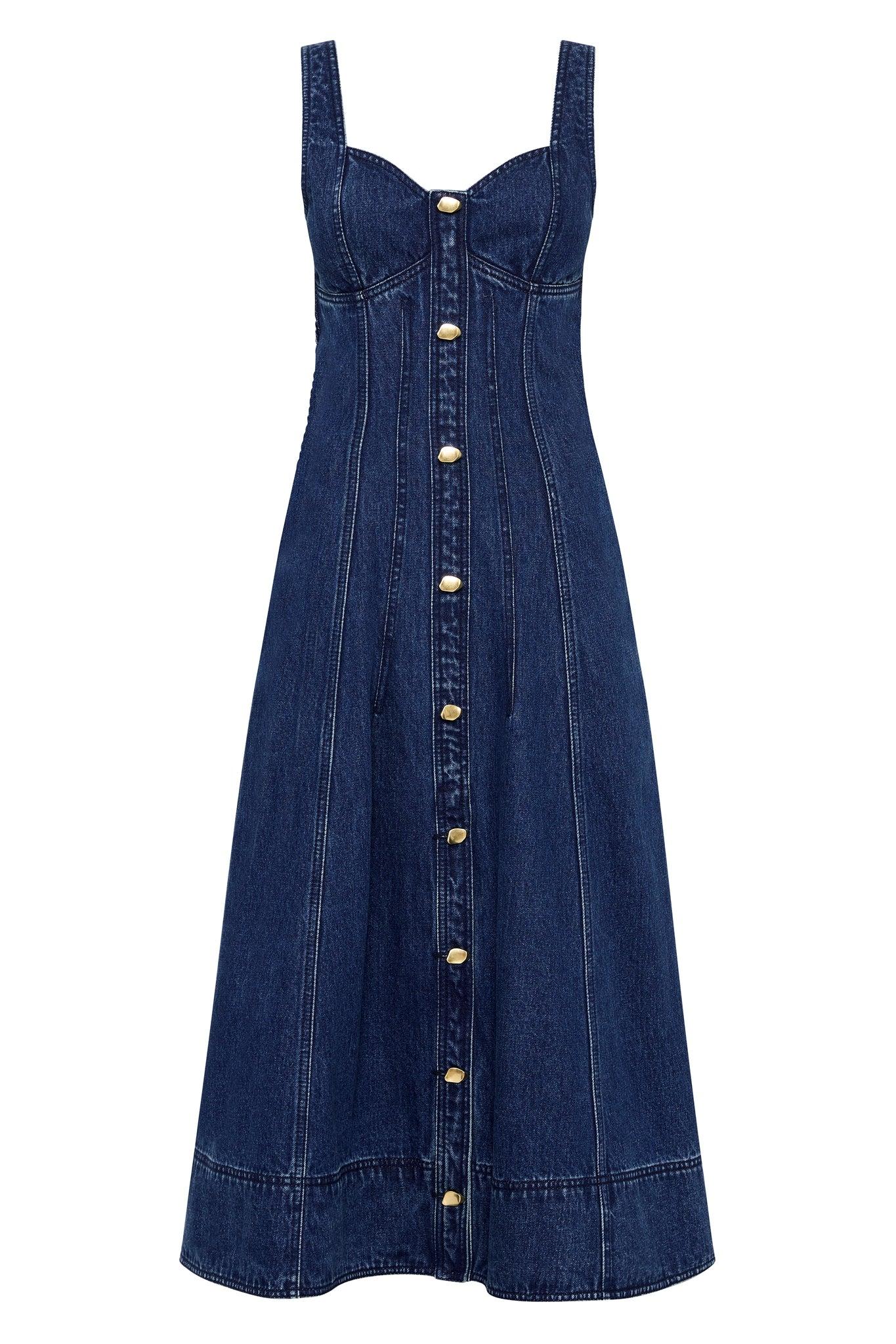 May Denim Midi Dress Product Image