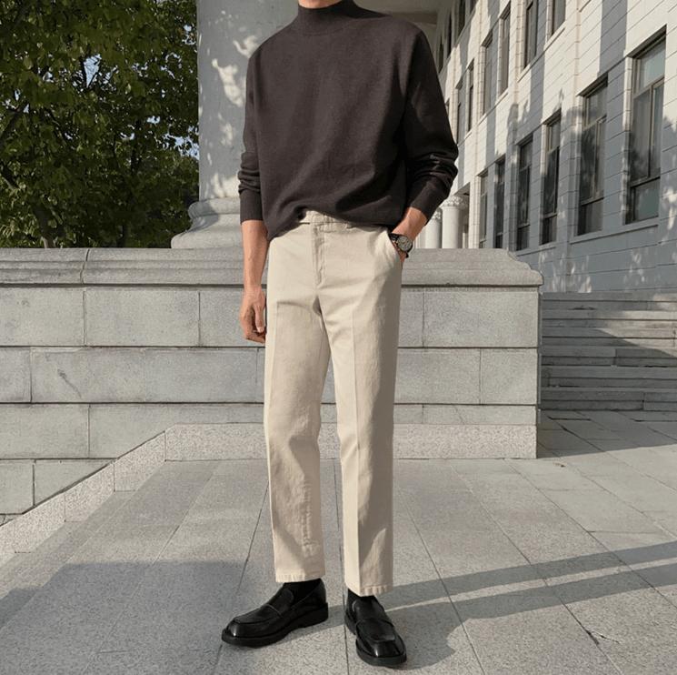 RT No. 3475 KNITTED HALF-TURTLENECK SWEATER Product Image